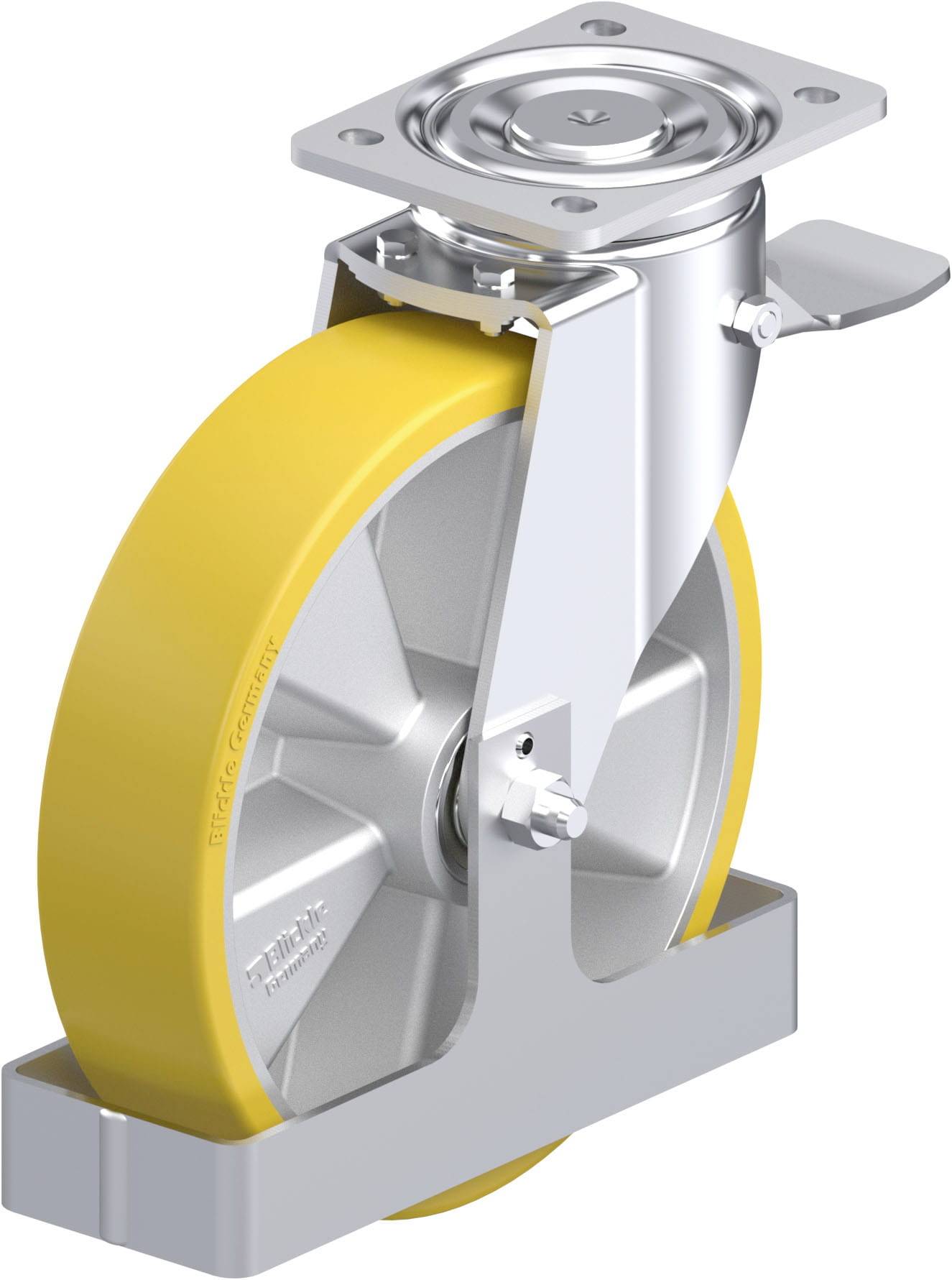 Blickle 886189 LH-ALTH 250K-ST-FS Stahlblech-Lenkrolle Rad-Durchmesser: 250mm Tragfähigkeit (max.): 900kg 1St.