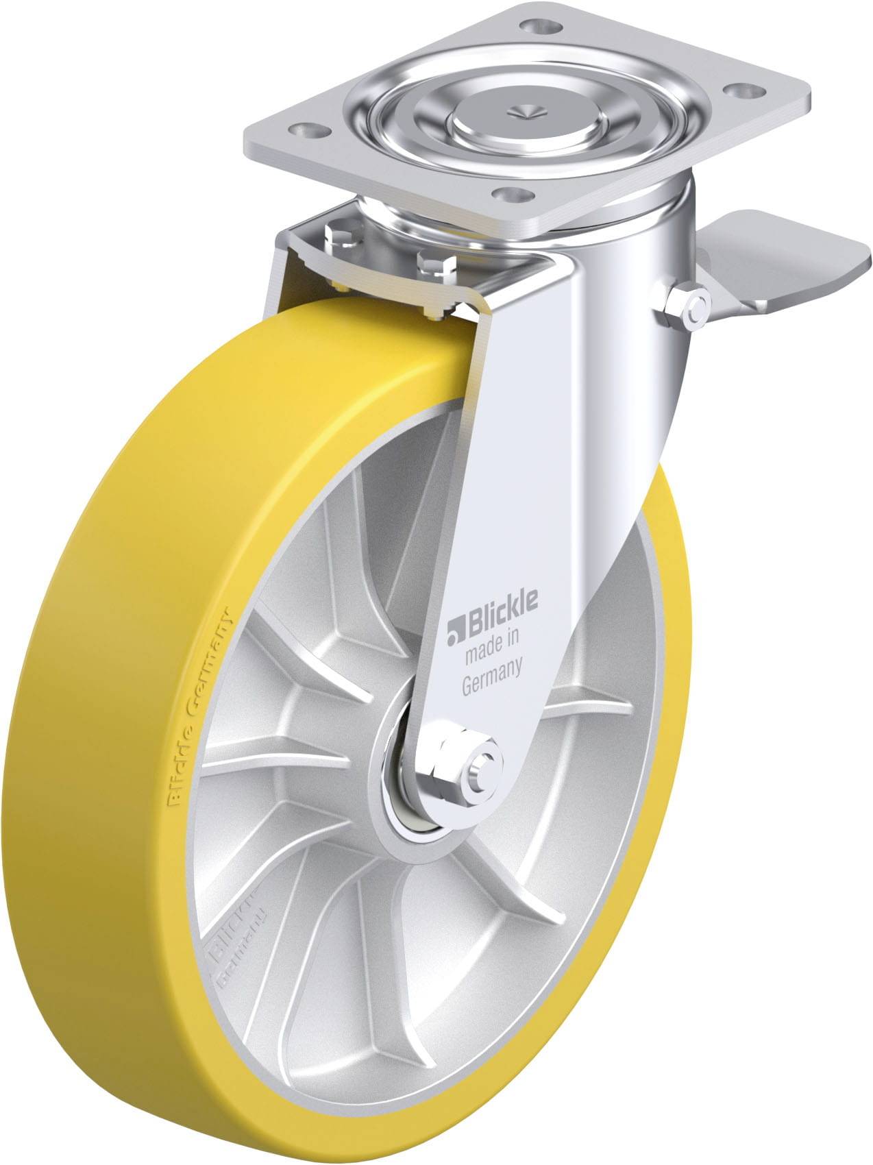 Blickle 936711 LH-ALTH 252K-ST Stahlblech-Lenkrolle Rad-Durchmesser: 250mm Tragfähigkeit (max.): 900kg 1St.