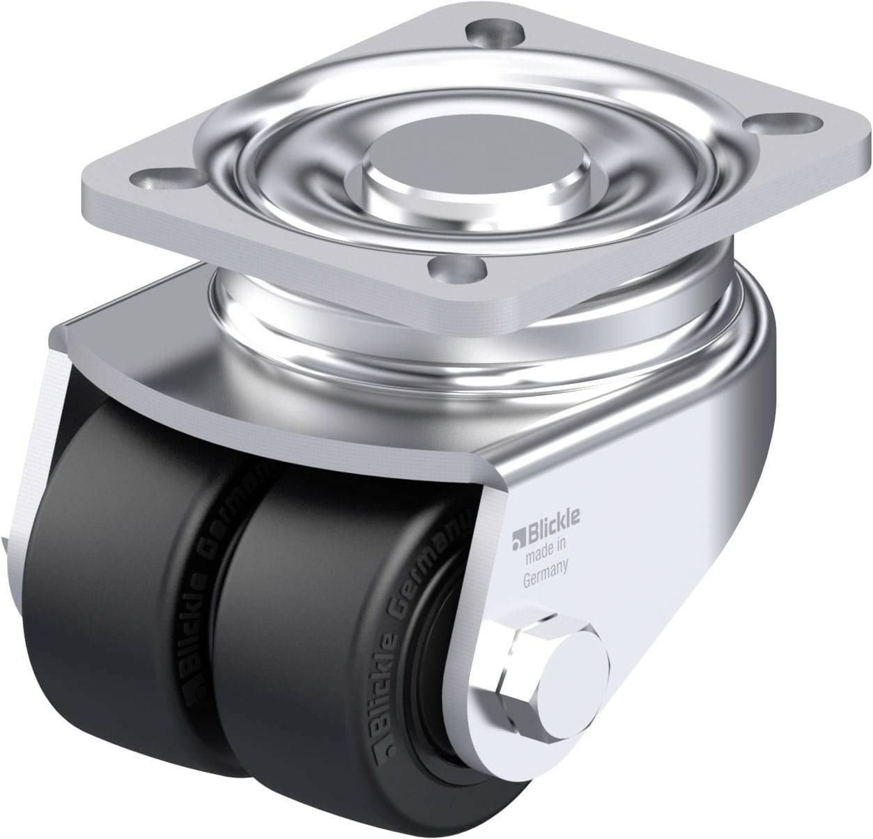 Blickle 942202 LHD-POEV 60KF Stahlblech-Doppel-Lenkrolle Rad-Durchmesser: 60mm Tragfähigkeit (max.): 210kg 1St.