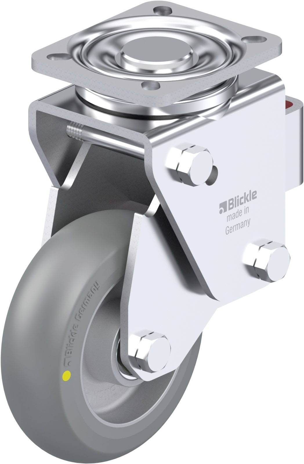 Blickle 937361 LHF-ALTH 125K-1-AS-FA-CO Stahlblech-Lenkrolle Rad-Durchmesser: 125mm Tragfähigkeit (max.): 350kg 1St.