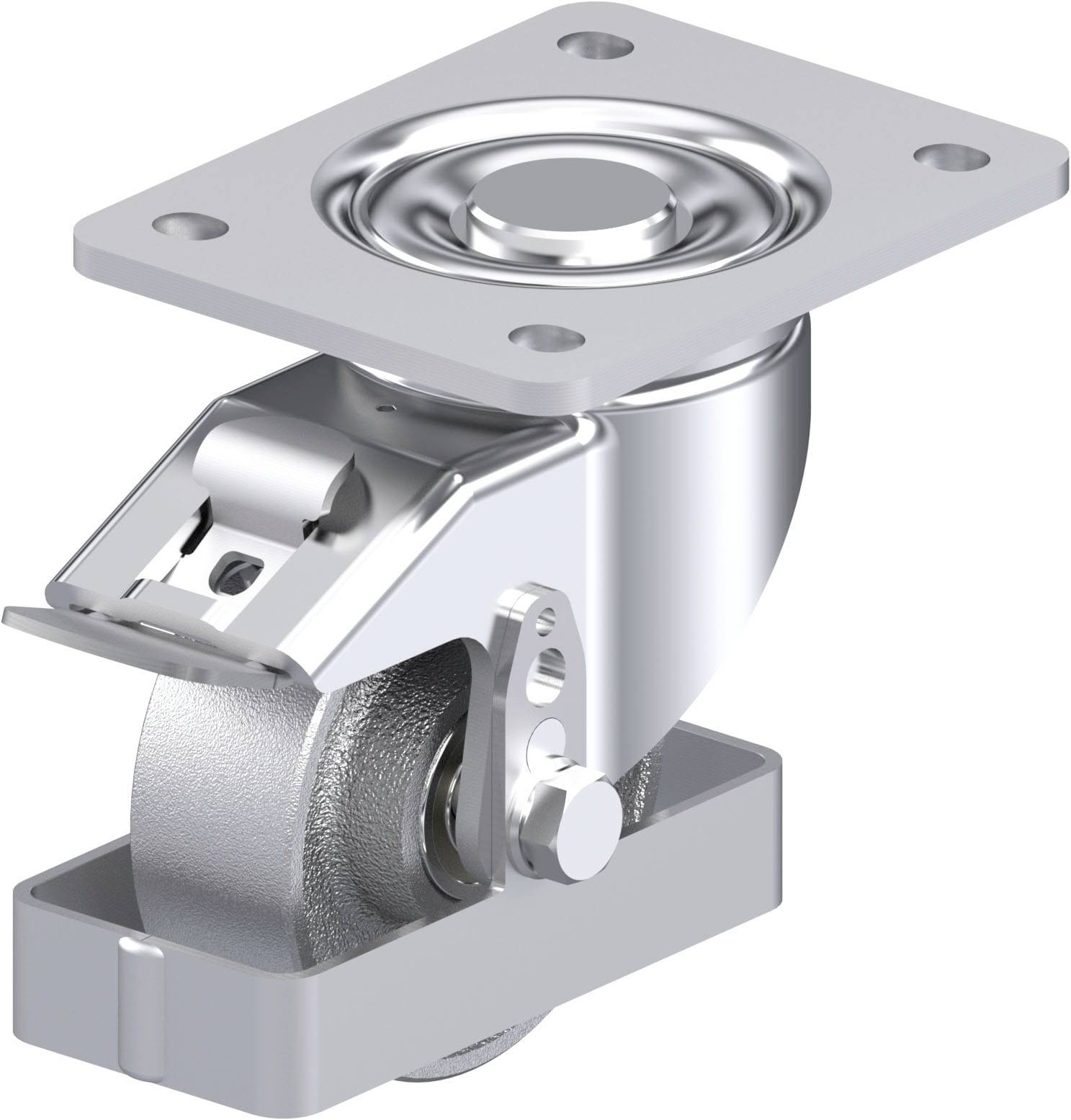 Blickle 739146 LH-G 100K-3-FI-FS Stahlblech-Lenkrolle Rad-Durchmesser: 100mm Tragfähigkeit (max.): 400kg 1St.