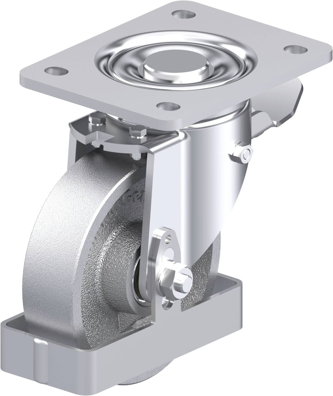 Blickle 940289 LH-G 125K-3-ST-FS Stahlblech-Lenkrolle Rad-Durchmesser: 125mm Tragfähigkeit (max.): 450kg 1St.