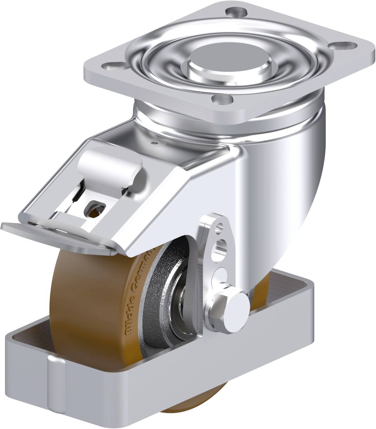 Blickle 858113 LH-GB 100K-1-FI-FS Stahlblech-Lenkrolle Rad-Durchmesser: 100mm Tragfähigkeit (max.): 450kg 1St.