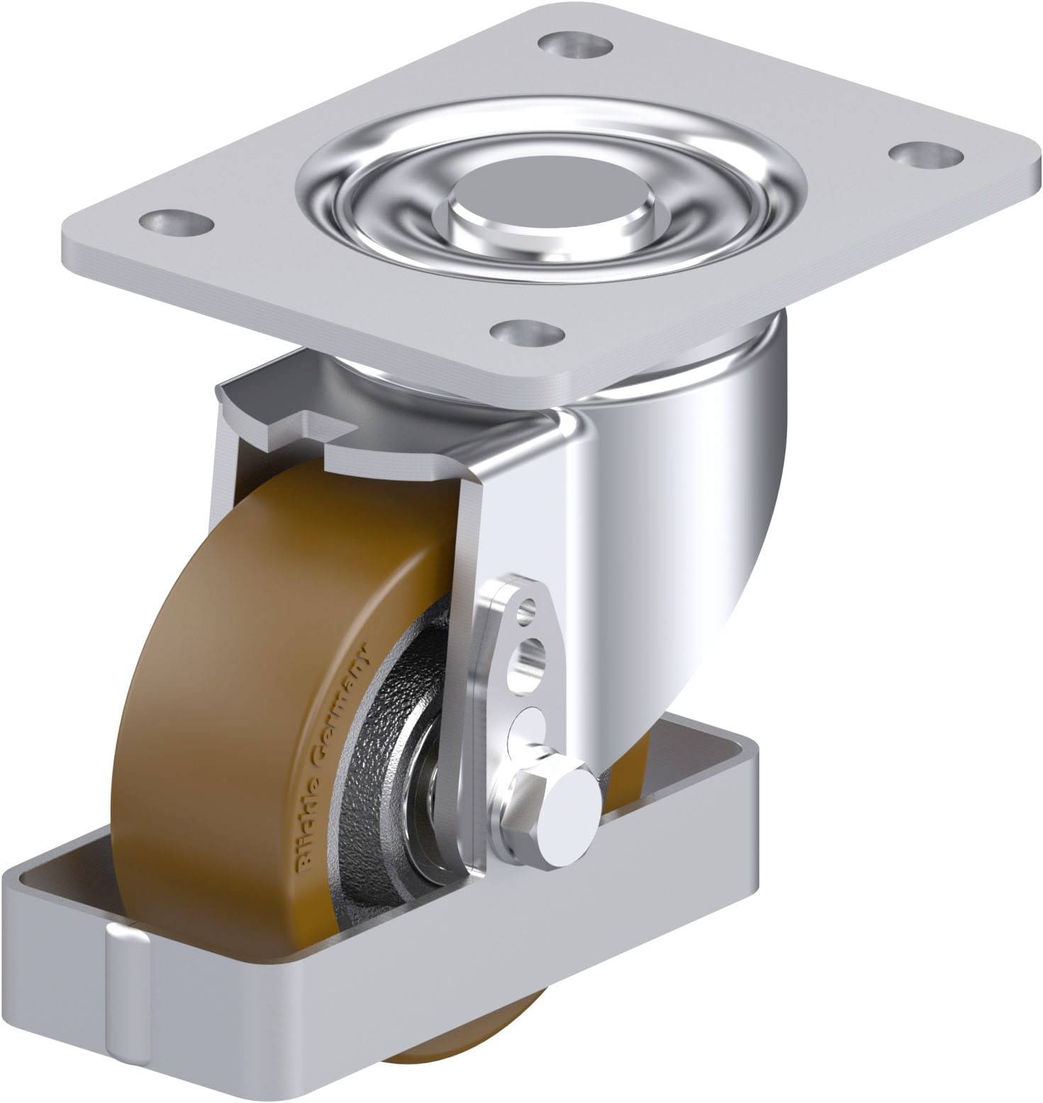 Blickle 939532 LH-GB 100K-3-FS Stahlblech-Lenkrolle Rad-Durchmesser: 100mm Tragfähigkeit (max.): 450kg 1St.