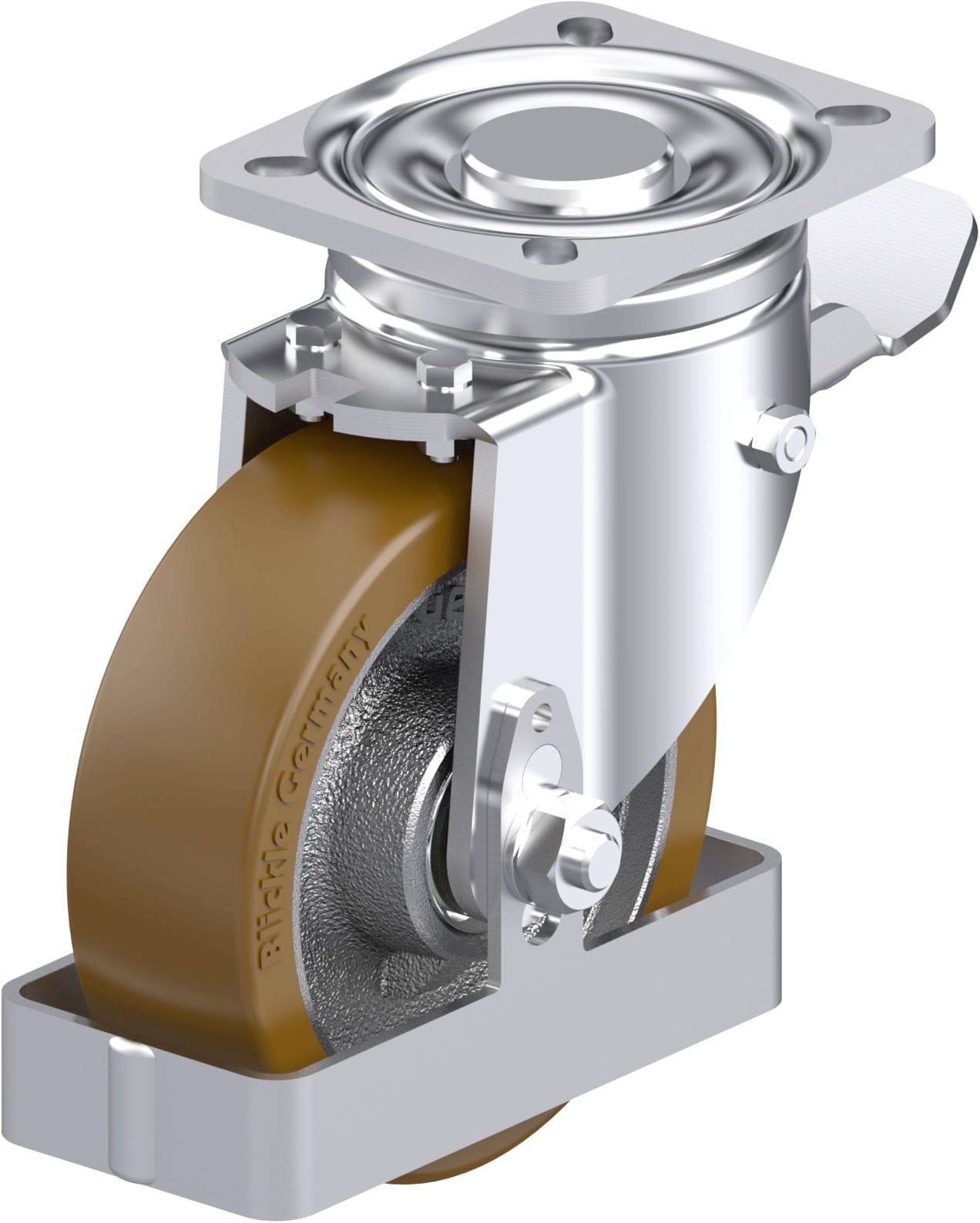 Blickle 939536 LH-GB 125K-1-ST-FS Stahlblech-Lenkrolle Rad-Durchmesser: 125mm Tragfähigkeit (max.): 550kg 1St.