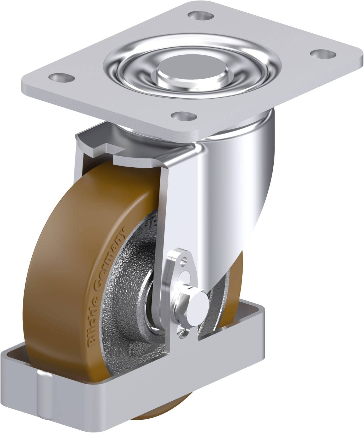 Blickle 921069 LH-GB 125K-3-FS Stahlblech-Lenkrolle Rad-Durchmesser: 125mm Tragfähigkeit (max.): 550kg 1St.