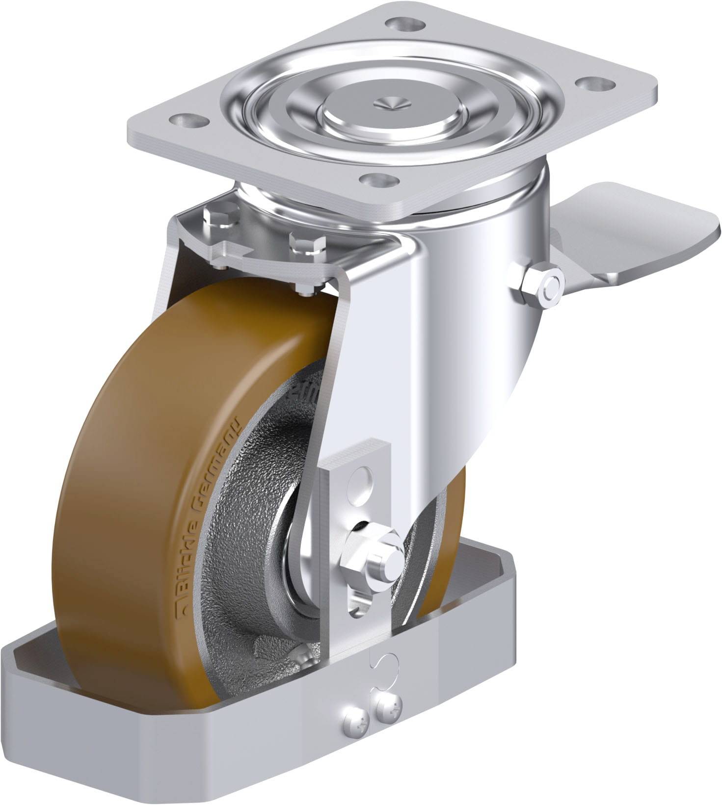 Blickle 927392 LH-GB 150K-ST-FS Stahlblech-Lenkrolle Rad-Durchmesser: 150mm Tragfähigkeit (max.): 800kg 1St.