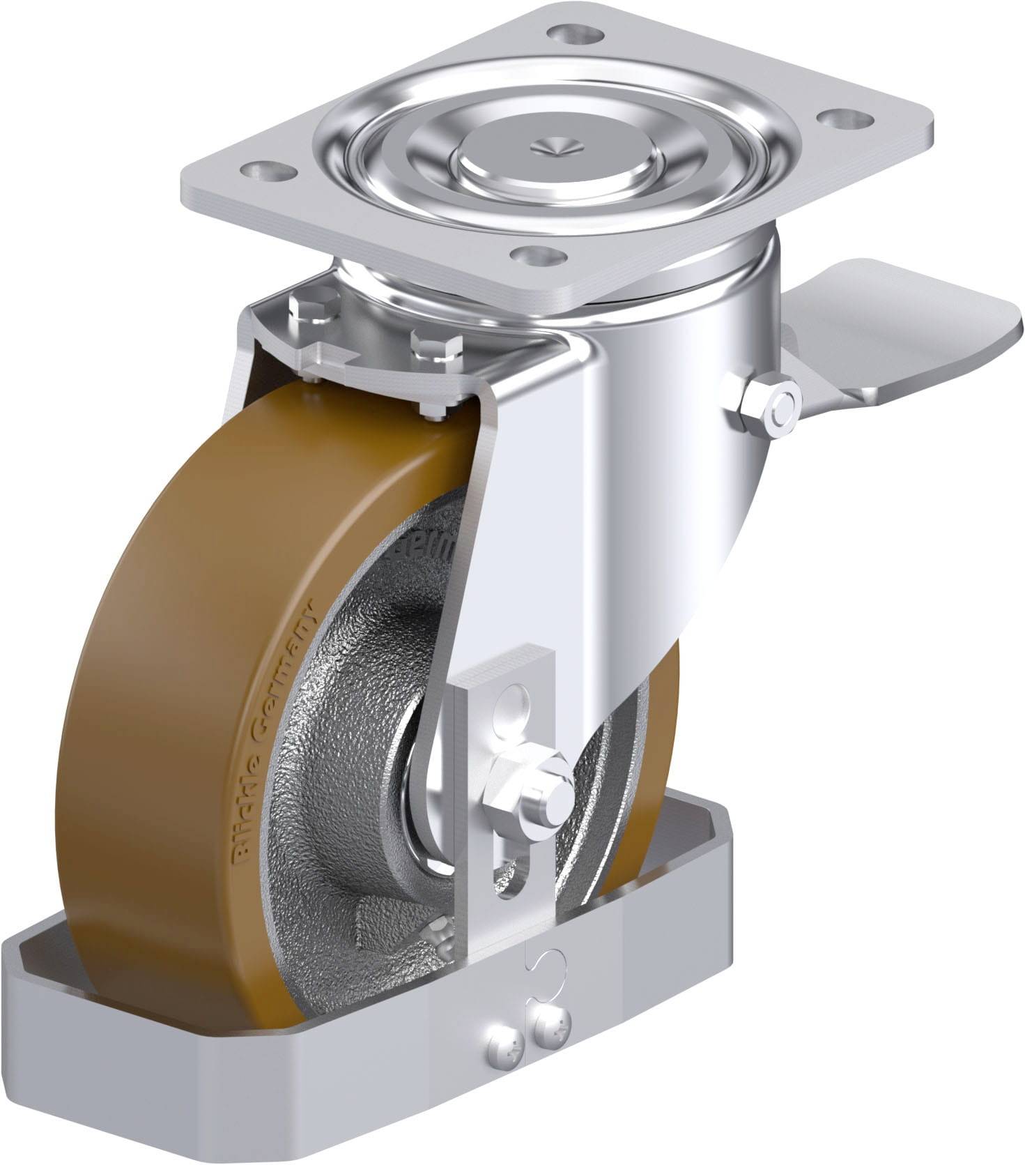 Blickle 939545 LH-GB 160K-ST-FS Stahlblech-Lenkrolle Rad-Durchmesser: 160mm Tragfähigkeit (max.): 800kg 1St.