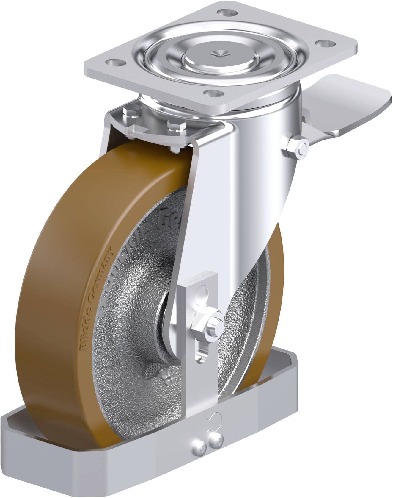 Blickle 918744 LH-GB 200K-ST-FS Stahlblech-Lenkrolle Rad-Durchmesser: 200mm Tragfähigkeit (max.): 900kg 1St.