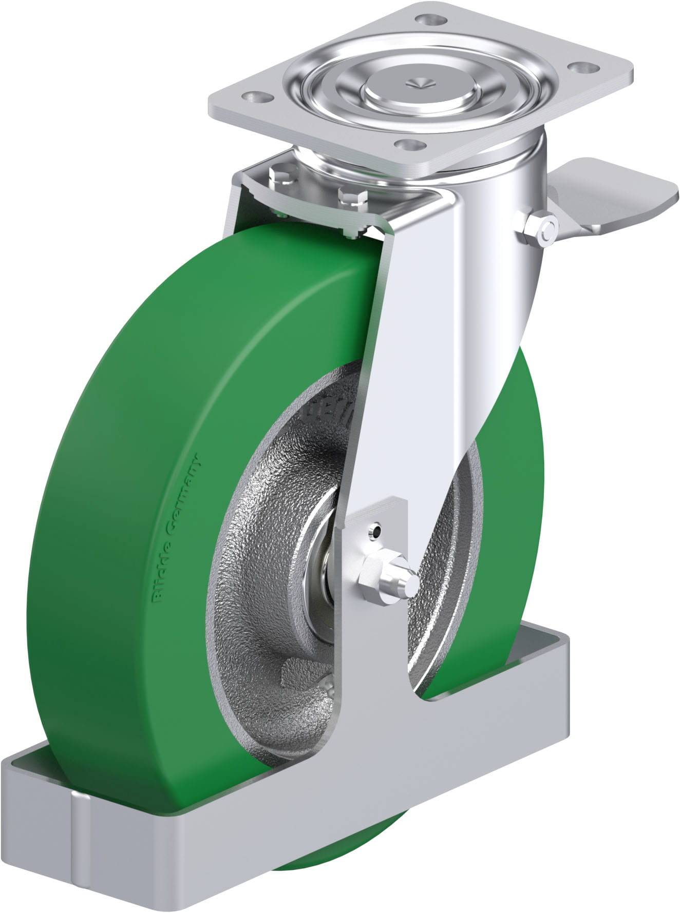 Blickle 939260 LH-GST 250K-ST-FS Stahlblech-Lenkrolle Rad-Durchmesser: 250mm Tragfähigkeit (max.): 900kg 1St.