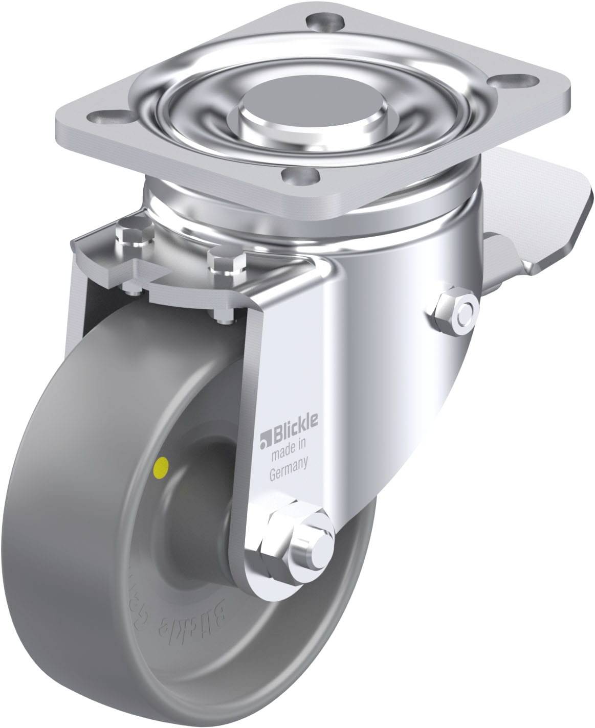 Blickle 936980 LH-PO 100G-1-ST-ELS Stahlblech-Lenkrolle Rad-Durchmesser: 100mm Tragfähigkeit (max.): 280kg 1St.