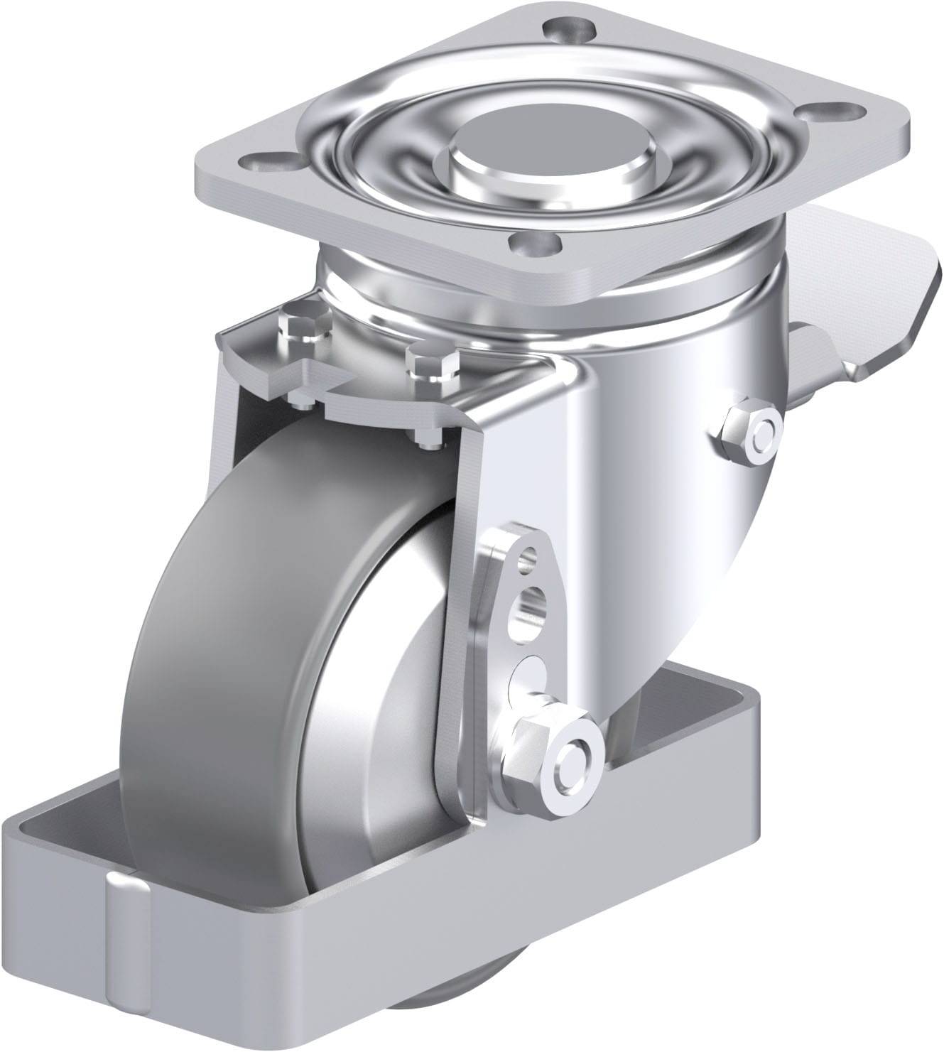 Blickle 946683 LH-PO 100G-1-ST-ELS-FA-FS Stahlblech-Lenkrolle Rad-Durchmesser: 100mm Tragfähigkeit (max.): 280kg 1St.