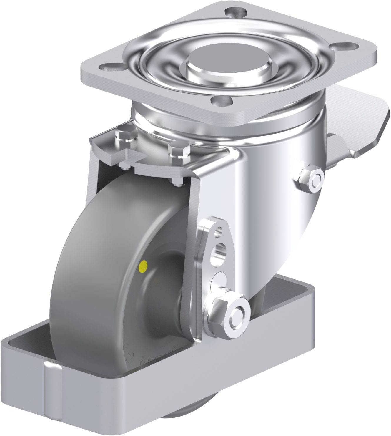 Blickle 939887 LH-PO 100G-1-ST-ELS-FS Stahlblech-Lenkrolle Rad-Durchmesser: 100mm Tragfähigkeit (max.): 280kg 1St.