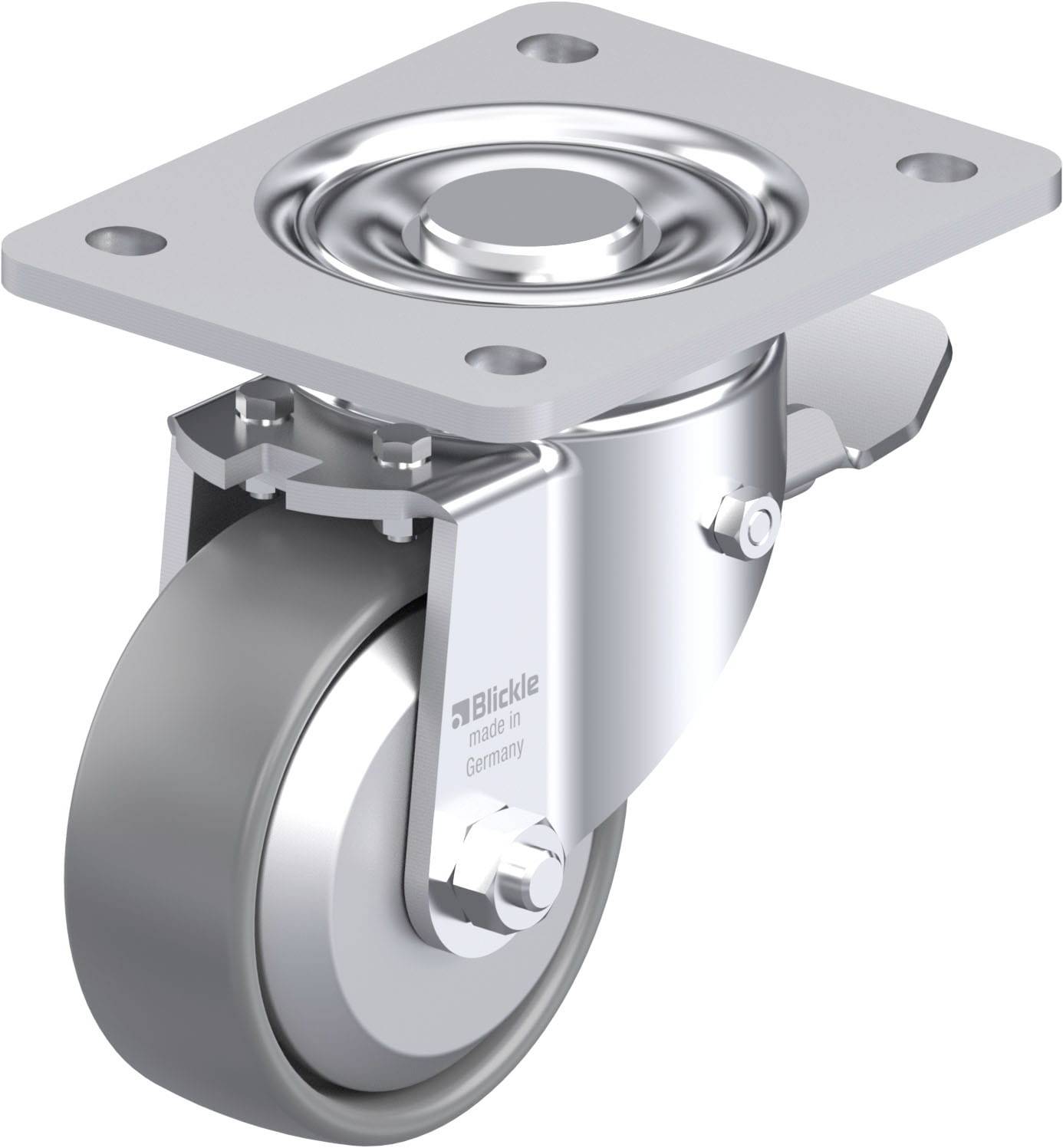 Blickle 946688 LH-PO 100G-3-ST-ELS-FA Stahlblech-Lenkrolle Rad-Durchmesser: 100mm Tragfähigkeit (max.): 280kg 1St.