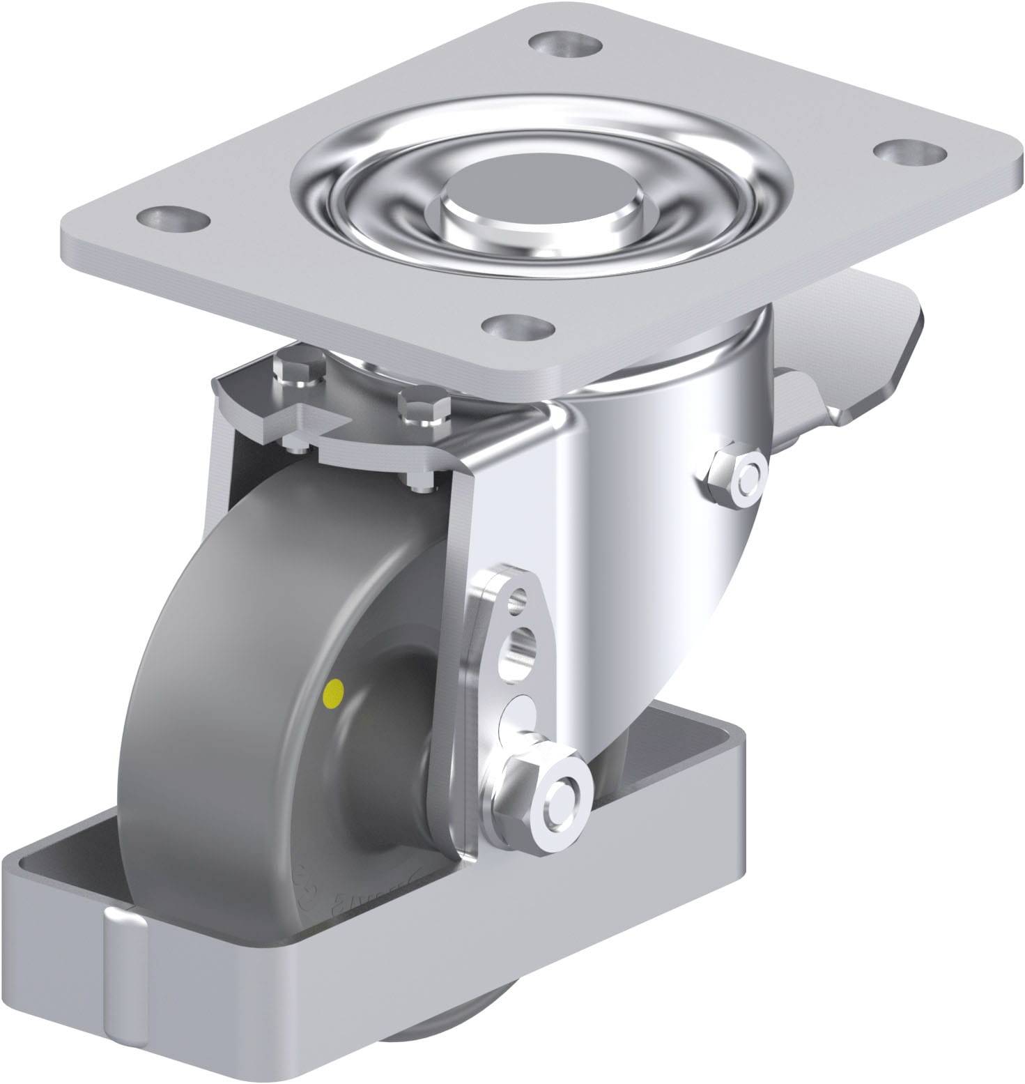 Blickle 939895 LH-PO 100G-3-ST-ELS-FS Stahlblech-Lenkrolle Rad-Durchmesser: 100mm Tragfähigkeit (max.): 280kg 1St.