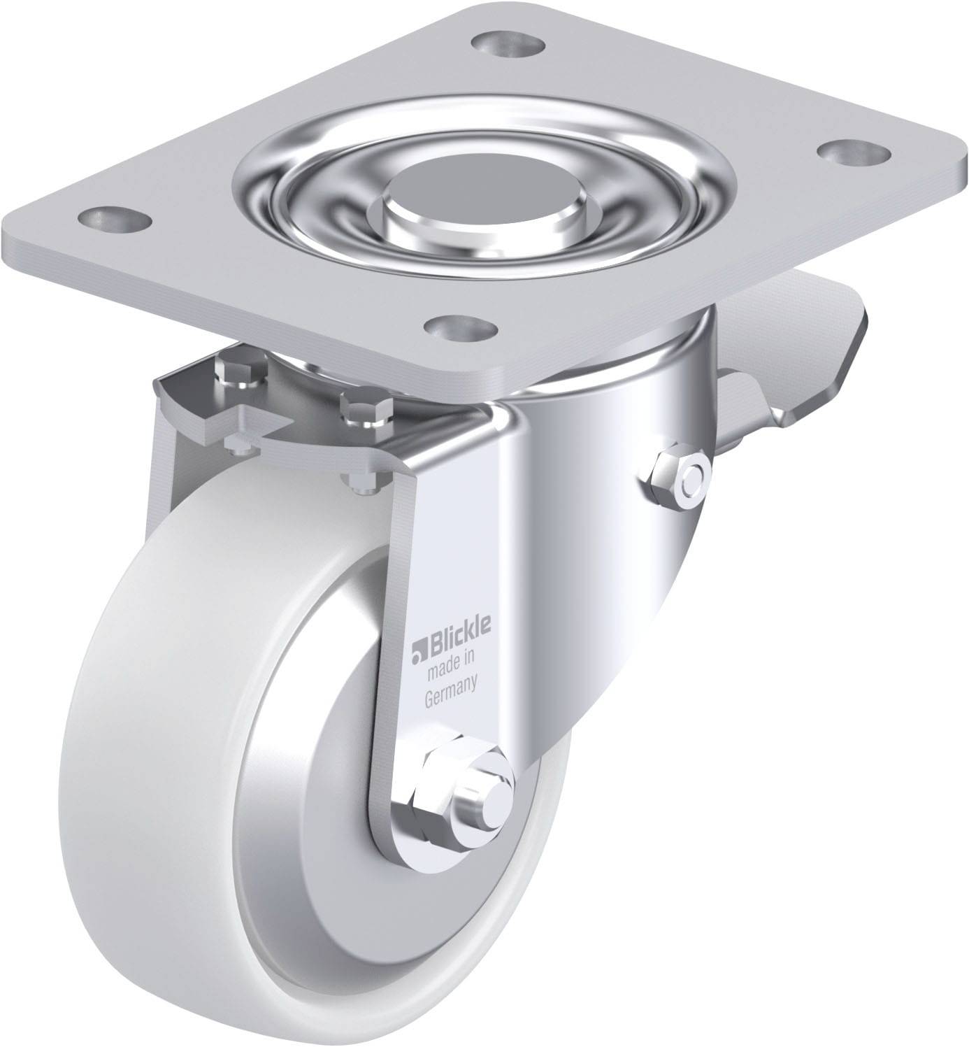 Blickle 749982 LH-PO 100G-3-ST-FA Stahlblech-Lenkrolle Rad-Durchmesser: 100mm Tragfähigkeit (max.): 280kg 1St.