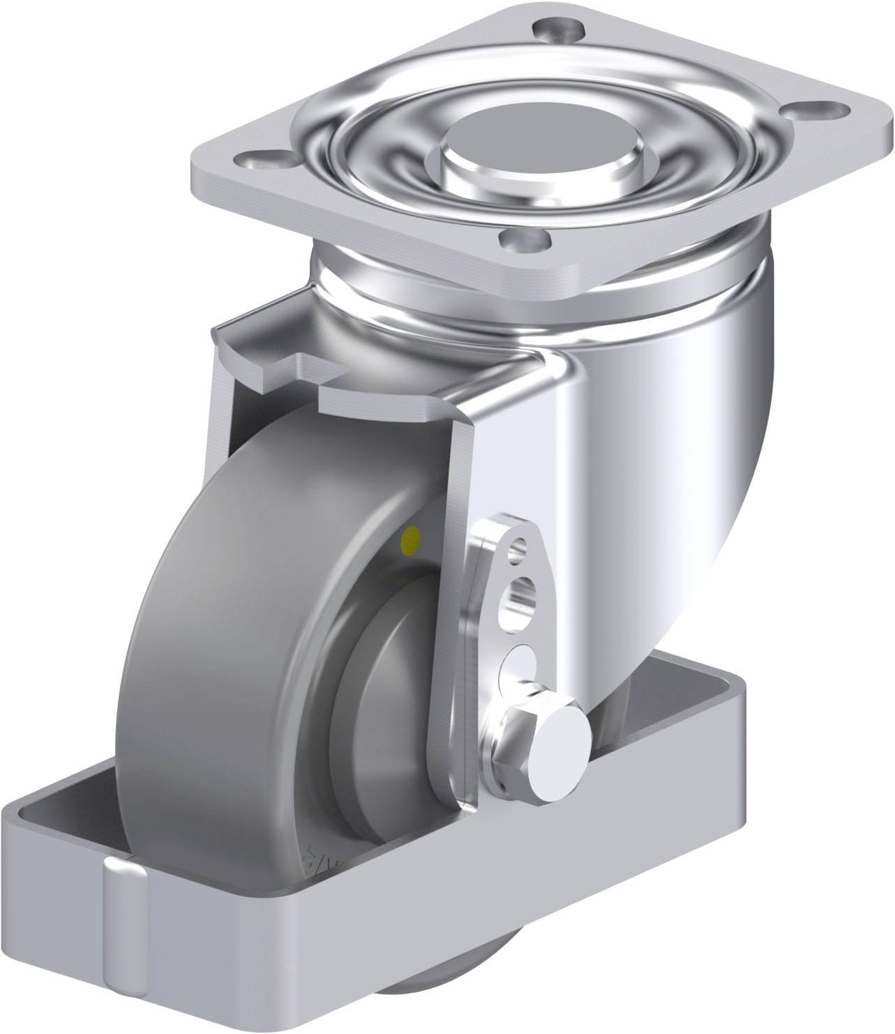 Blickle 939898 LH-PO 100KA-1-ELS-FS Stahlblech-Lenkrolle Rad-Durchmesser: 100mm Tragfähigkeit (max.): 280kg 1St.