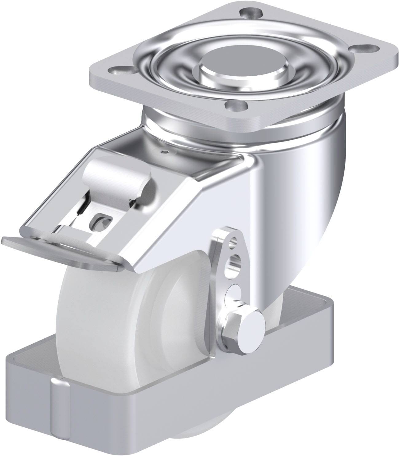 Blickle 908932 LH-PO 100KA-1-FI-FS Stahlblech-Lenkrolle Rad-Durchmesser: 100mm Tragfähigkeit (max.): 280kg 1St.