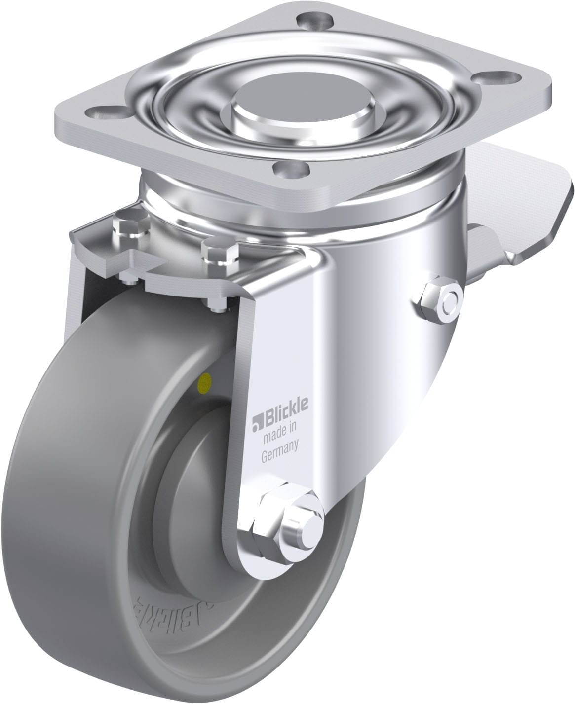 Blickle 936986 LH-PO 100KA-1-ST-ELS Stahlblech-Lenkrolle Rad-Durchmesser: 100mm Tragfähigkeit (max.): 280kg 1St.