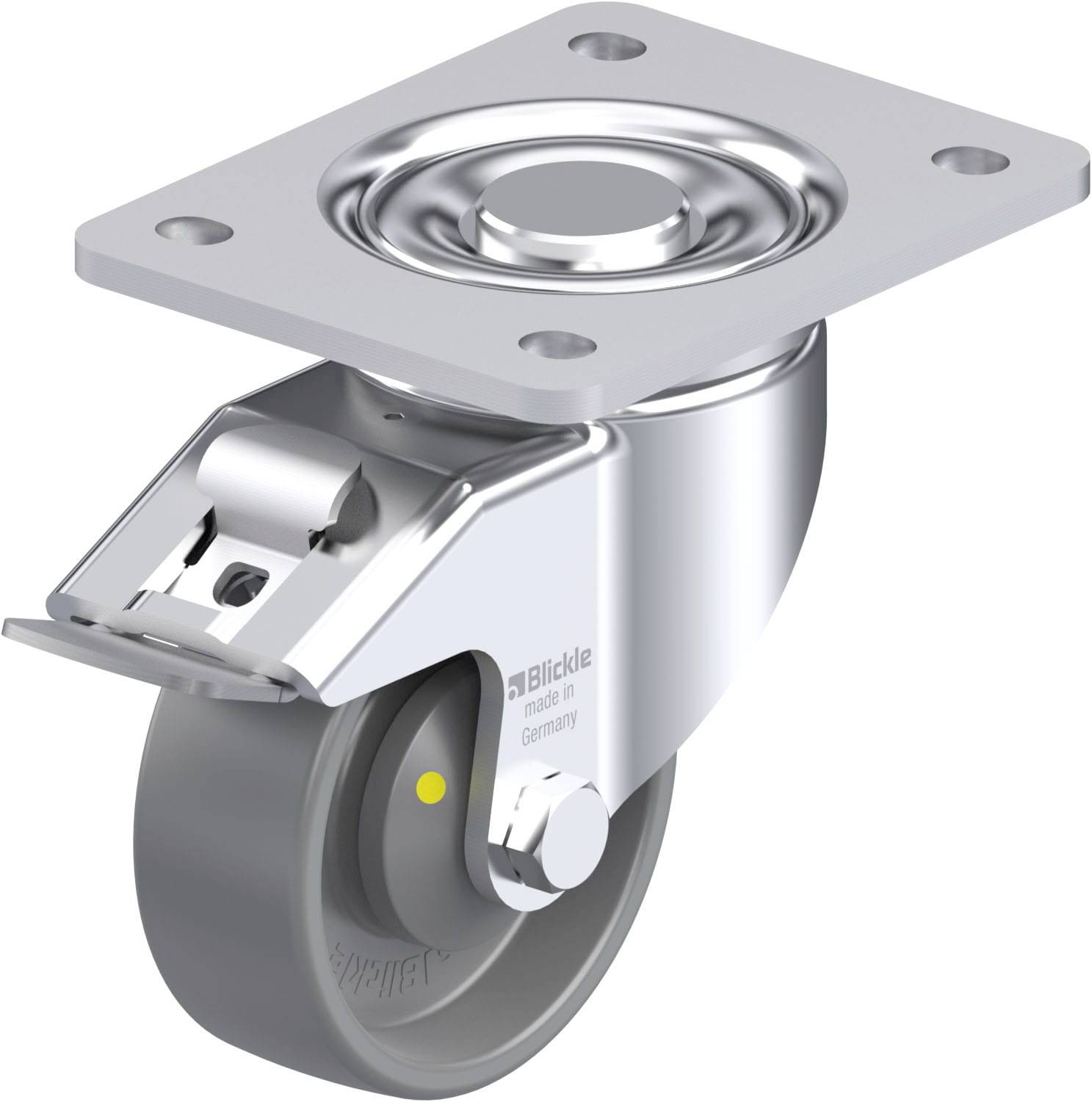 Blickle 936988 LH-PO 100KA-3-FI-ELS Stahlblech-Lenkrolle Rad-Durchmesser: 100mm Tragfähigkeit (max.): 280kg 1St.