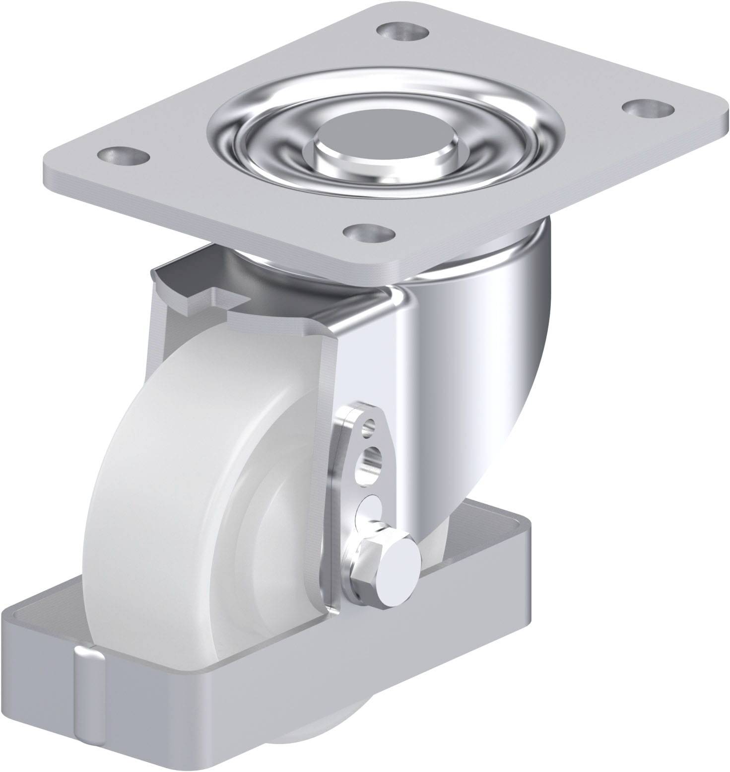 Blickle 907524 LH-PO 100KA-3-FS Stahlblech-Lenkrolle Rad-Durchmesser: 100mm Tragfähigkeit (max.): 280kg 1St.