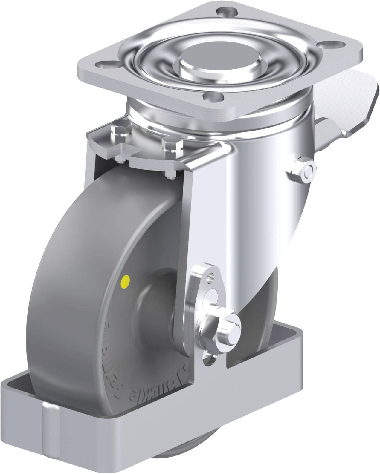 Blickle 939918 LH-PO 125G-1-ST-ELS-FS Stahlblech-Lenkrolle Rad-Durchmesser: 125mm Tragfähigkeit (max.): 300kg 1St.