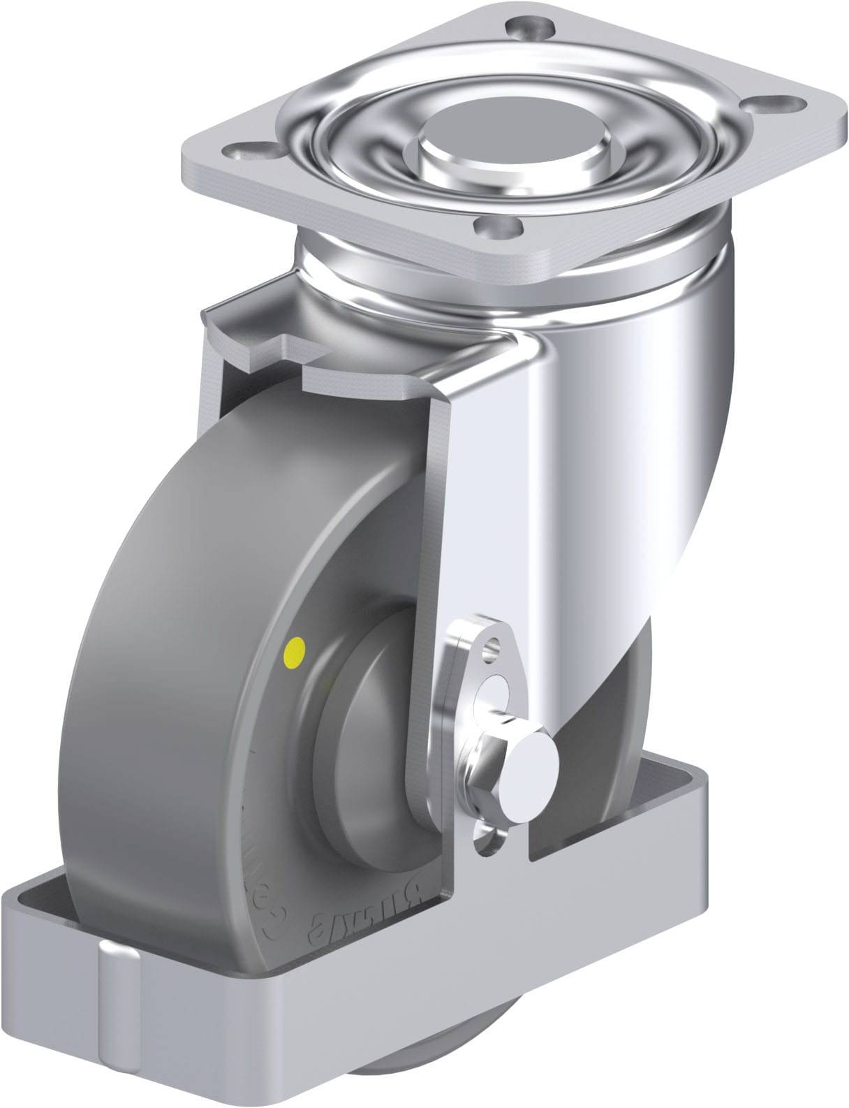 Blickle 939930 LH-PO 125KA-1-ELS-FS Stahlblech-Lenkrolle Rad-Durchmesser: 125mm Tragfähigkeit (max.): 300kg 1St.