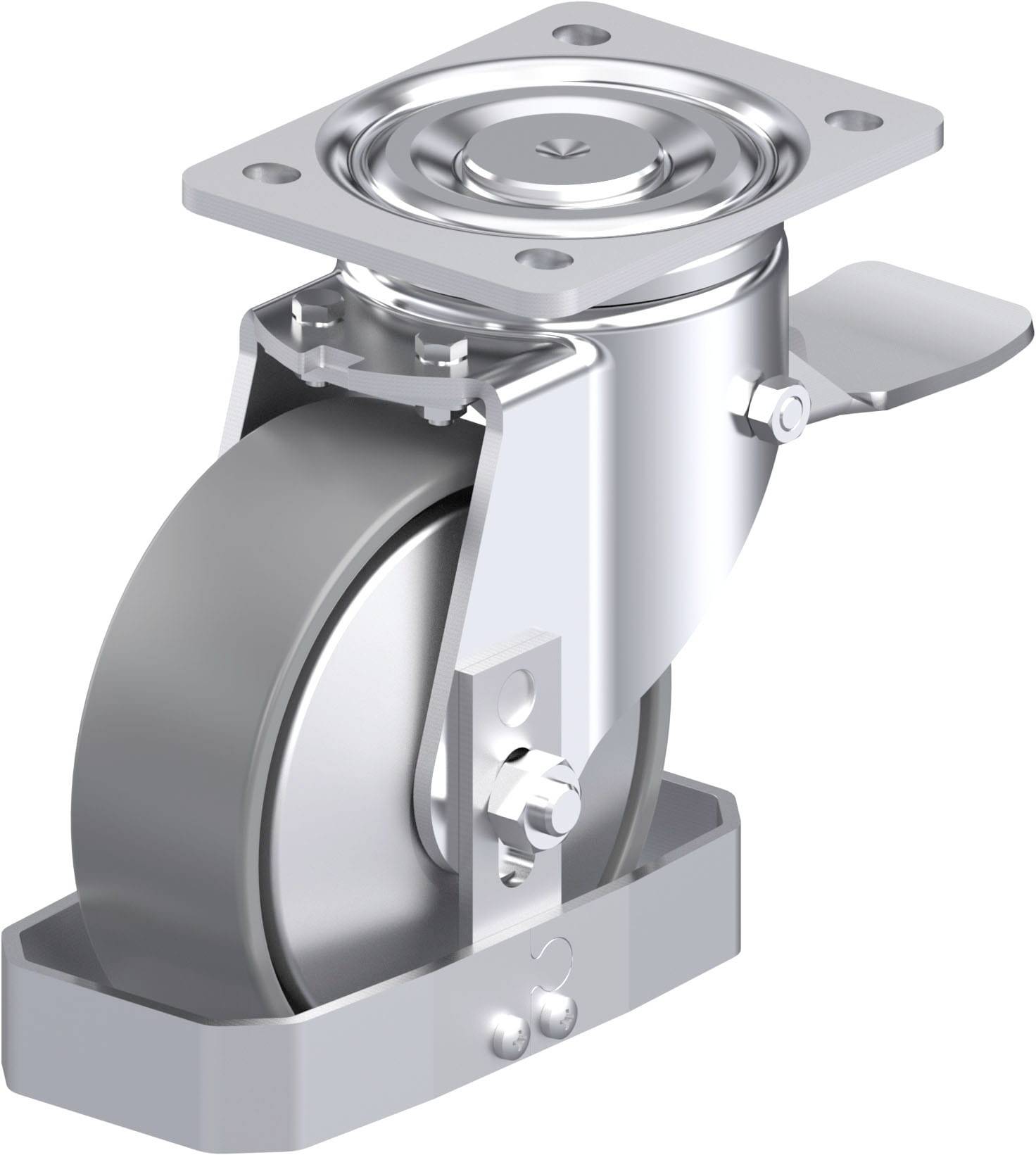 Blickle 946731 LH-PO 150G-ST-ELS-FA-FS Stahlblech-Lenkrolle Rad-Durchmesser: 150mm Tragfähigkeit (max.): 400kg 1St.