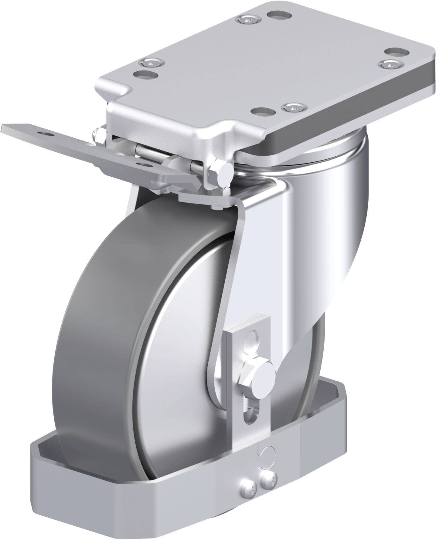 Blickle 946745 LH-PO 160G-IS-ELS-FA-FS Stahlblech-Lenkrolle Rad-Durchmesser: 160mm Tragfähigkeit (max.): 450kg 1St.