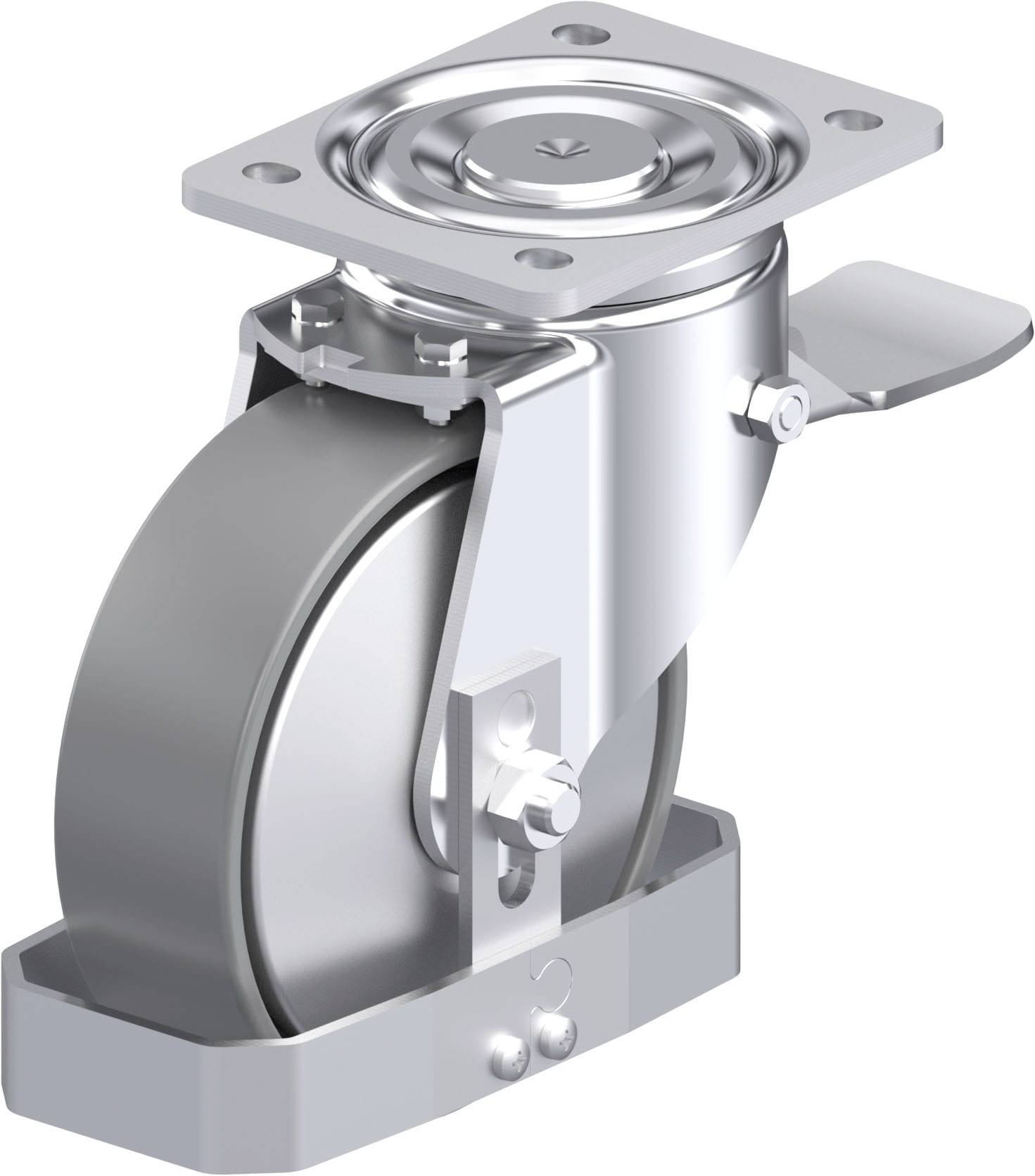 Blickle 946747 LH-PO 160G-ST-ELS-FA-FS Stahlblech-Lenkrolle Rad-Durchmesser: 160mm Tragfähigkeit (max.): 450kg 1St.