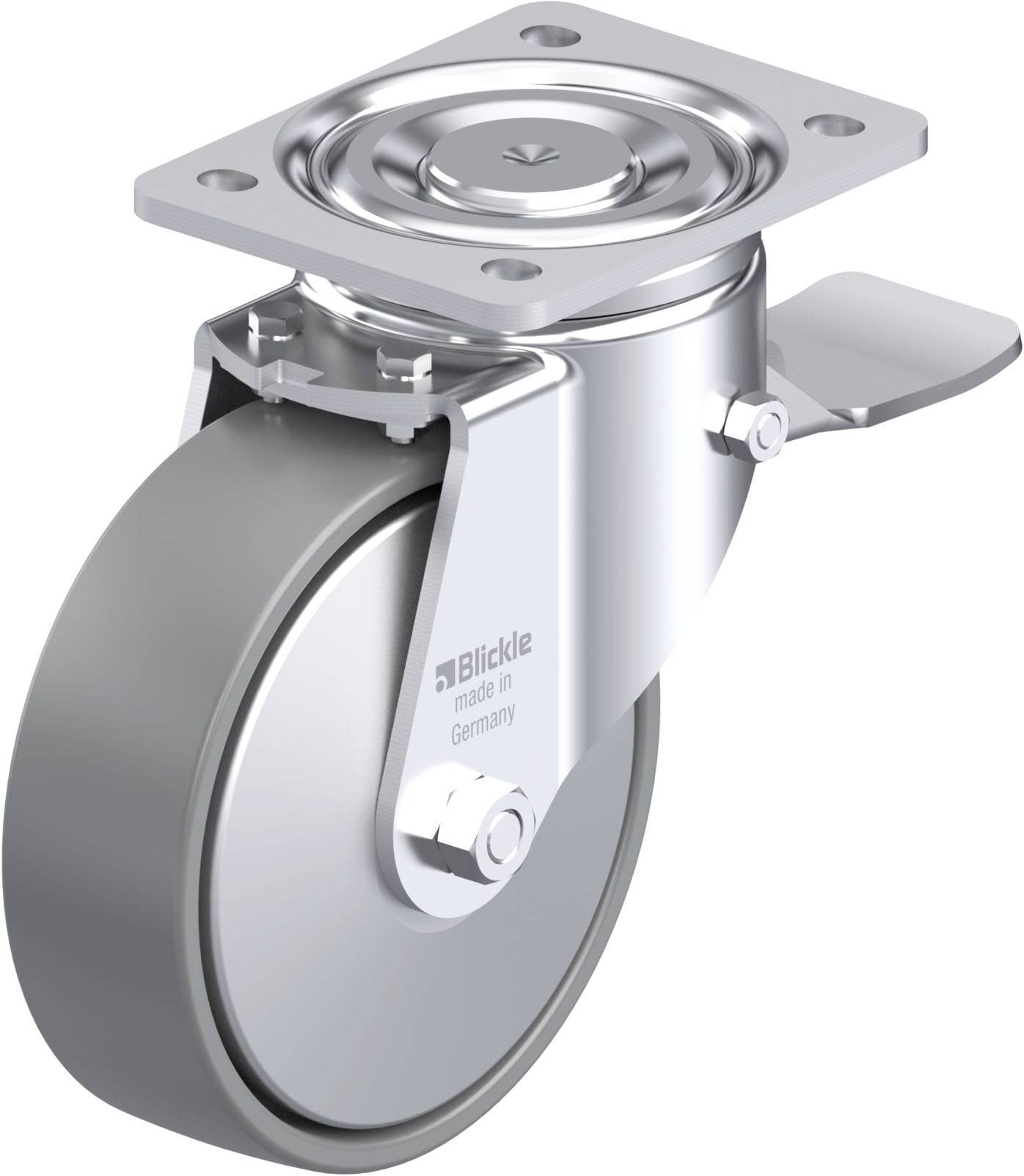 Blickle 946756 LH-PO 160K-ST-ELS-FA Stahlblech-Lenkrolle Rad-Durchmesser: 160mm Tragfähigkeit (max.): 450kg 1St.