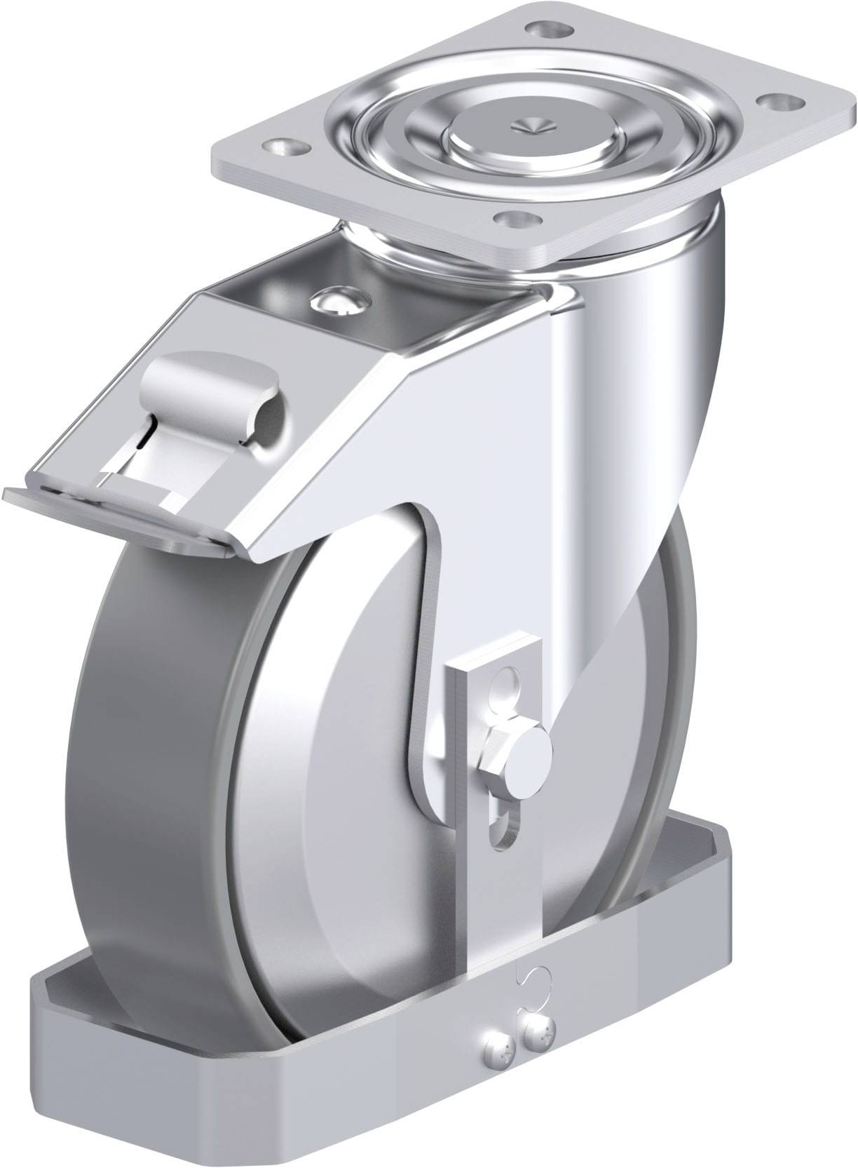 Blickle 946763 LH-PO 200G-FI-ELS-FA-FS Stahlblech-Lenkrolle Rad-Durchmesser: 200mm Tragfähigkeit (max.): 600kg 1St.