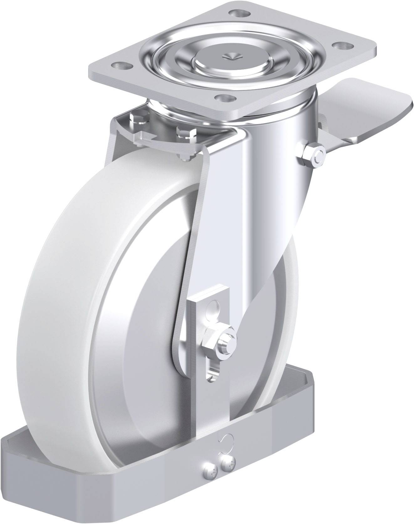 Blickle 940014 LH-PO 200G-ST-FA-FS Stahlblech-Lenkrolle Rad-Durchmesser: 200mm Tragfähigkeit (max.): 600kg 1St.