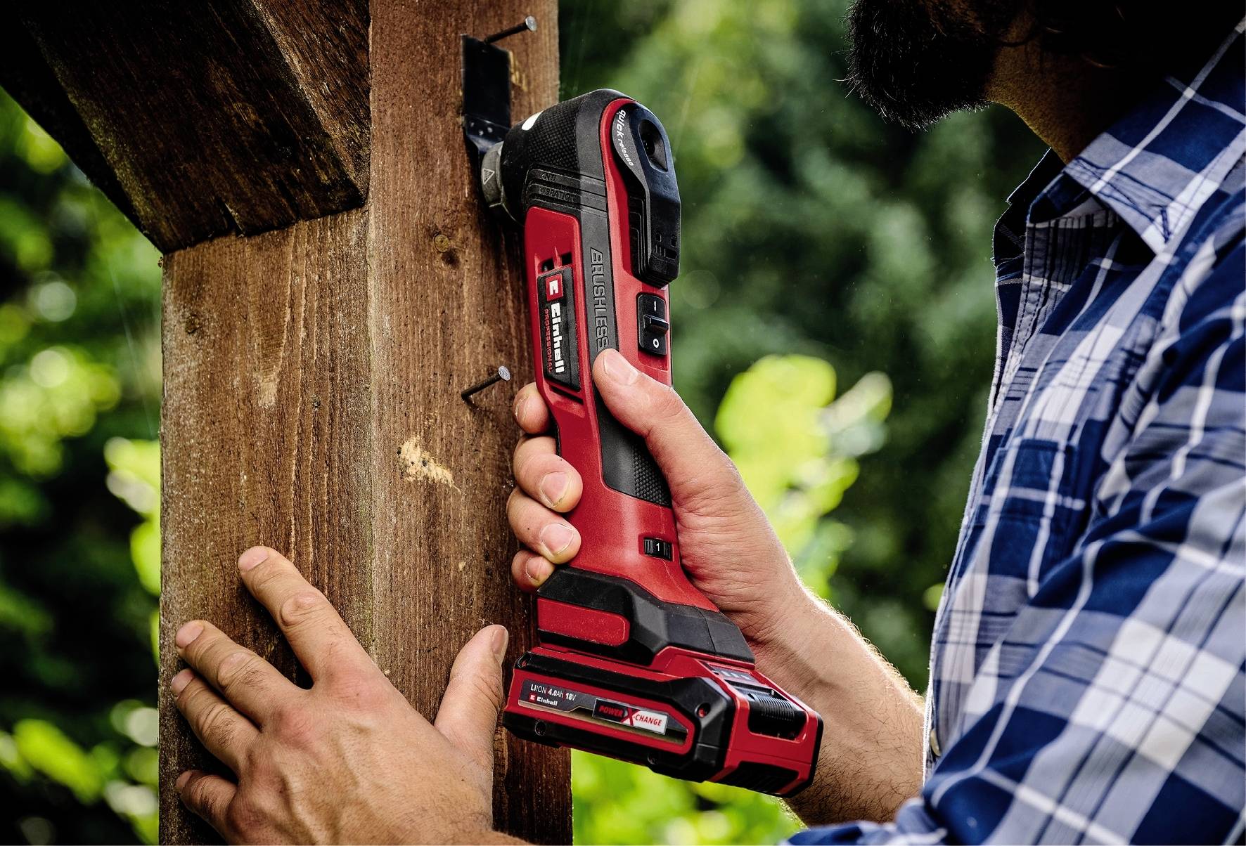 Einhell Professional TP-MG 18 Li BL 4465190 Akku-Multifunktionswerkzeug bürstenlos, ohne Akku, ohne Ladegerät, mit Zubehör Anzahl