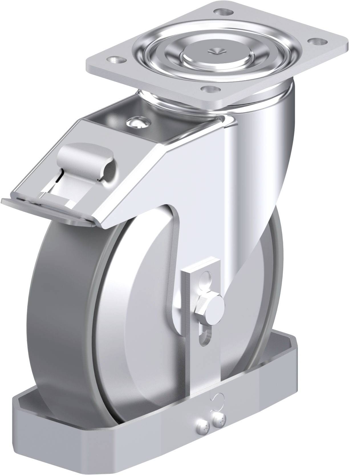 Blickle 946773 LH-PO 200K-FI-ELS-FA-FS Stahlblech-Lenkrolle Rad-Durchmesser: 200mm Tragfähigkeit (max.): 600kg 1St.