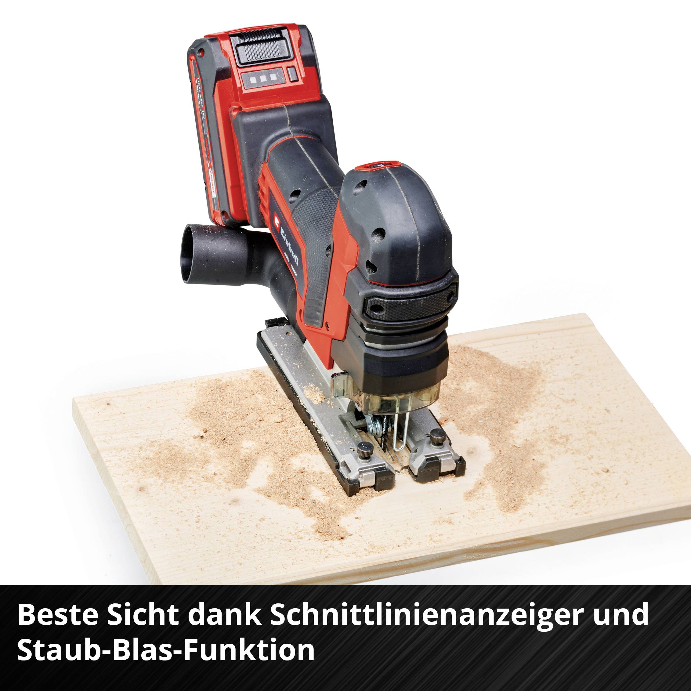 Einhell Set bestehend aus Akku-Stichsäge TP-JST 18/135 Li BL und Power X-Change Start-Kit 18V 4Ah