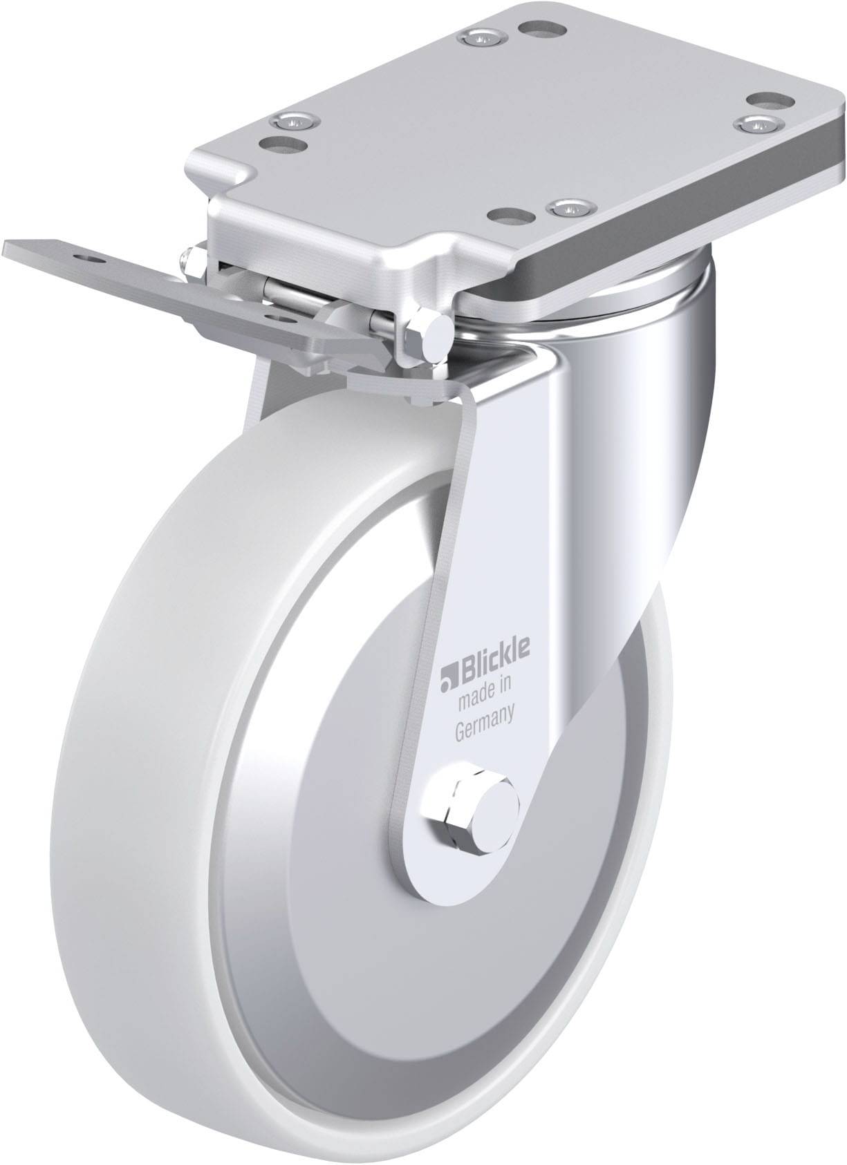 Blickle 750047 LH-PO 200K-IS-FA Stahlblech-Lenkrolle Rad-Durchmesser: 200mm Tragfähigkeit (max.): 600kg 1St.