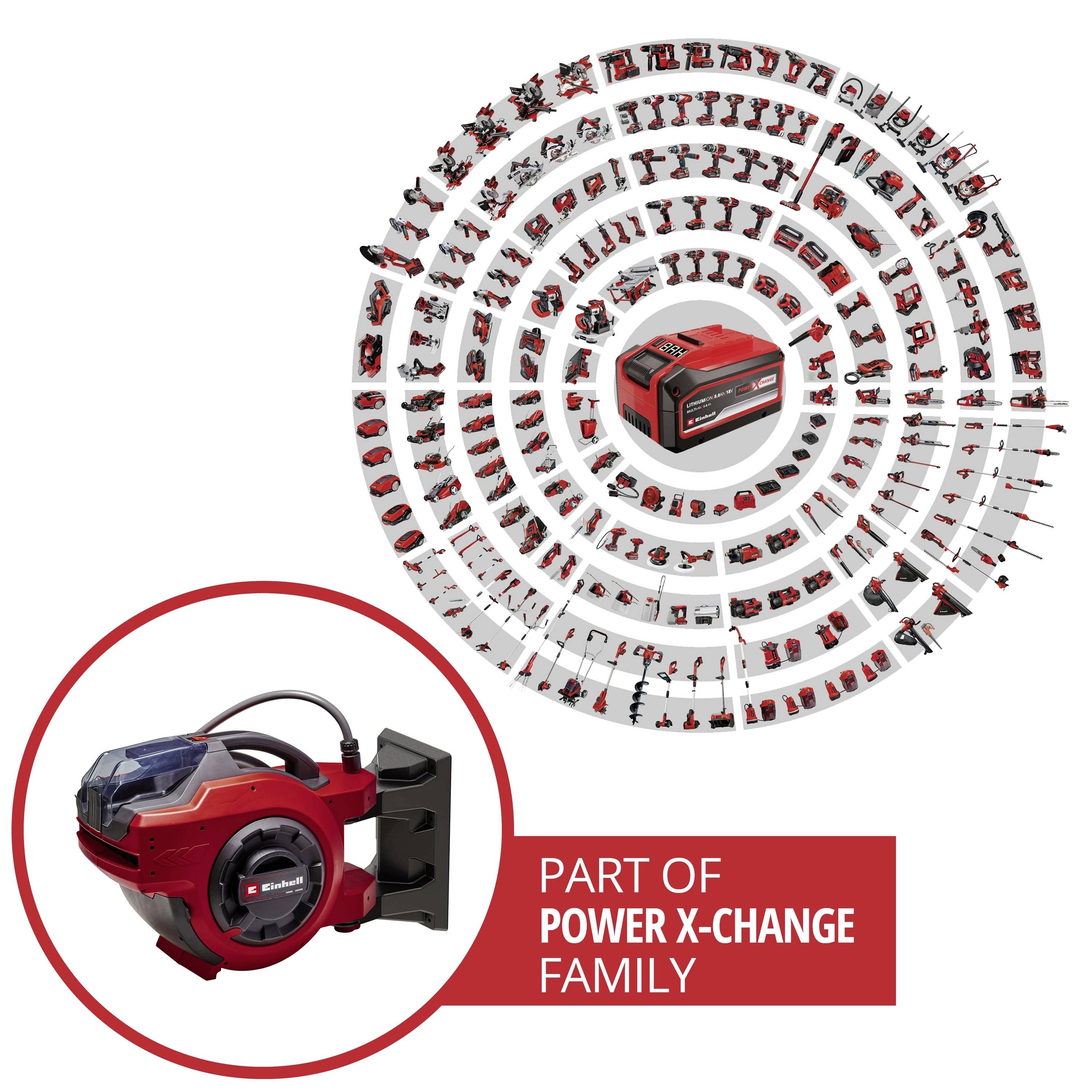 Einhell 4173771 GE-HR 18/30 WH Li-Solo Schlauchtrommel 540mm 1/2 Zoll 1 St. Rot