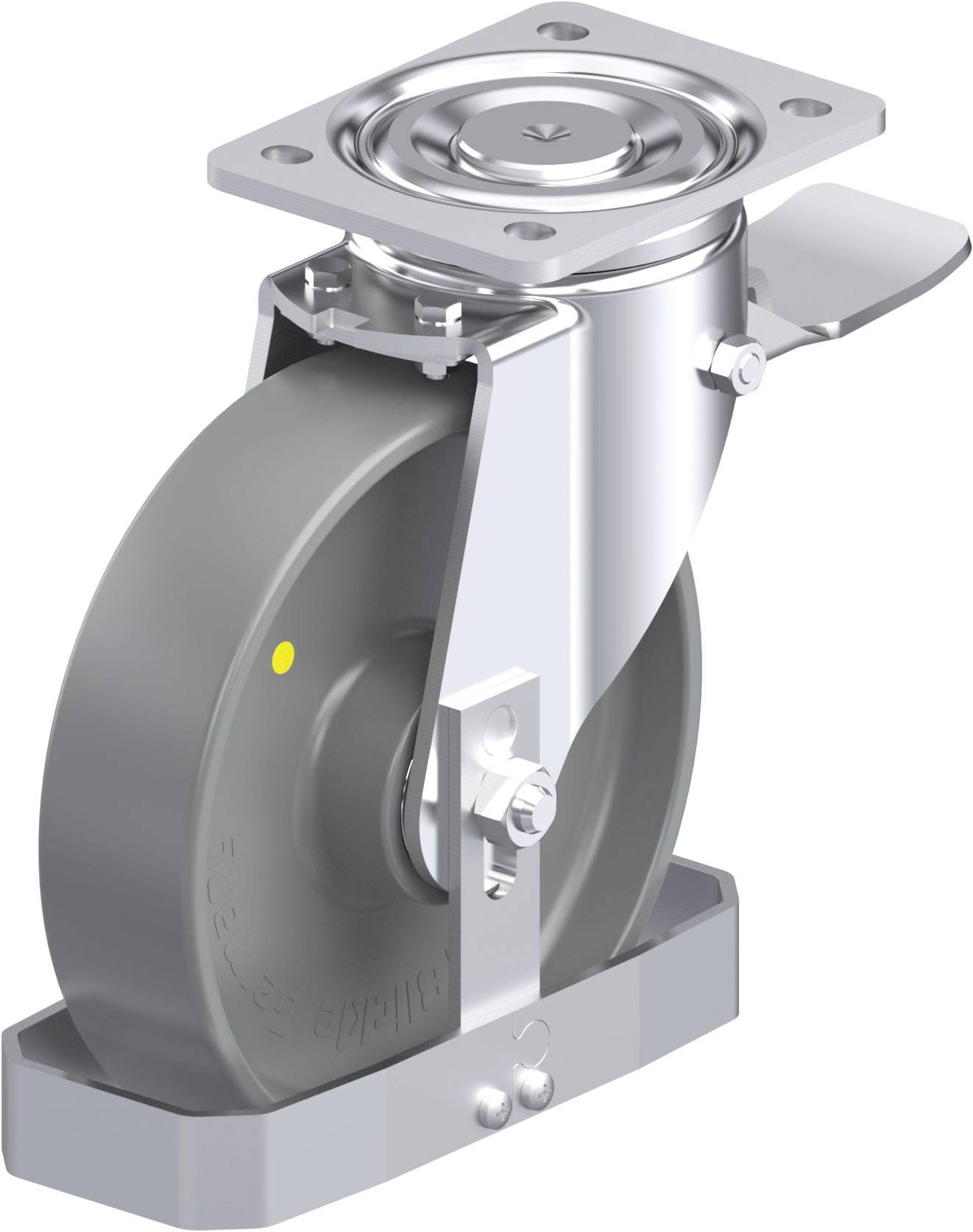 Blickle 909440 LH-PO 200K-ST-ELS-FS Stahlblech-Lenkrolle Rad-Durchmesser: 200mm Tragfähigkeit (max.): 600kg 1St.