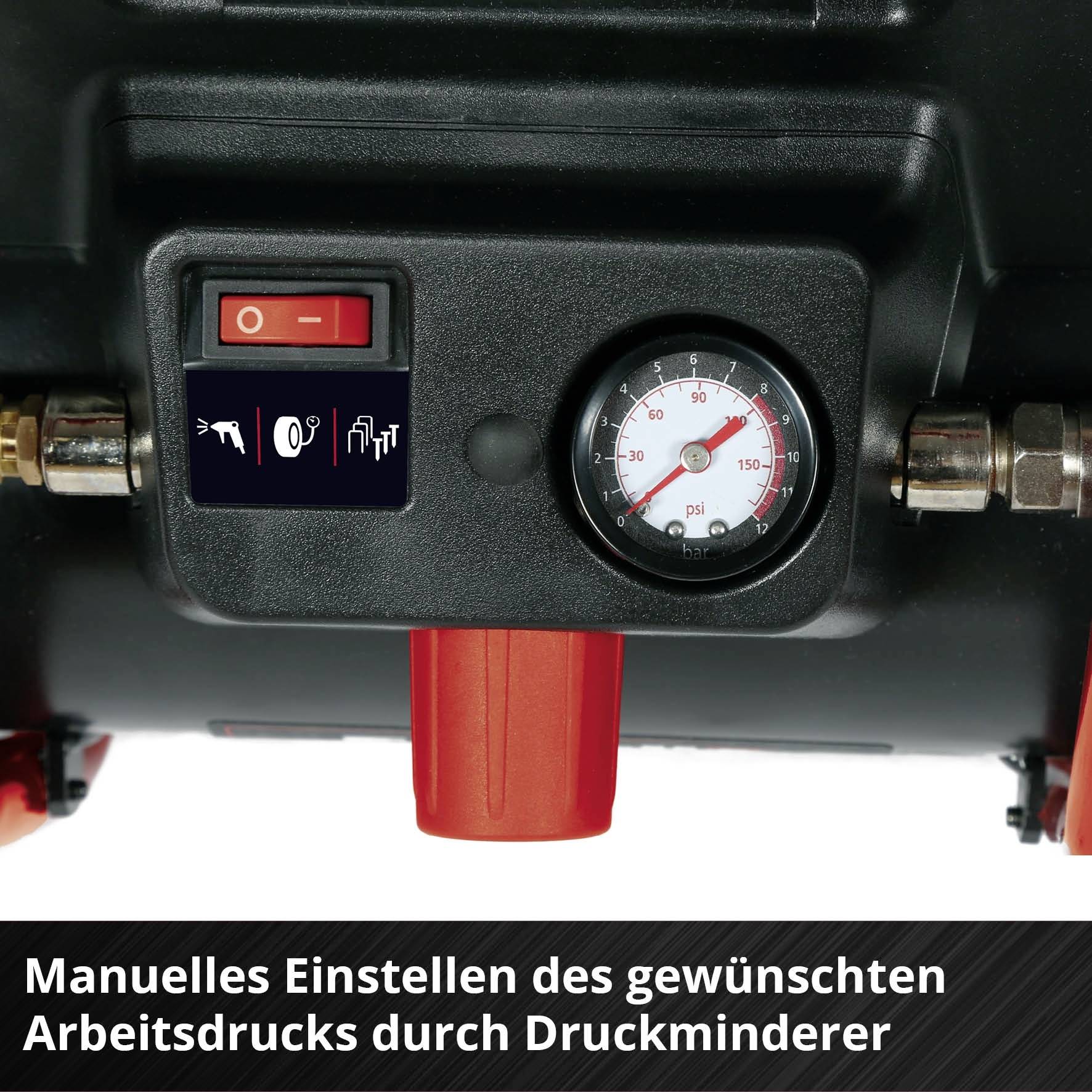 Einhell 4020415 Akku-Kompressor TE-AC 36/150 Li OF-Solo 8 bar 1 Zylinder