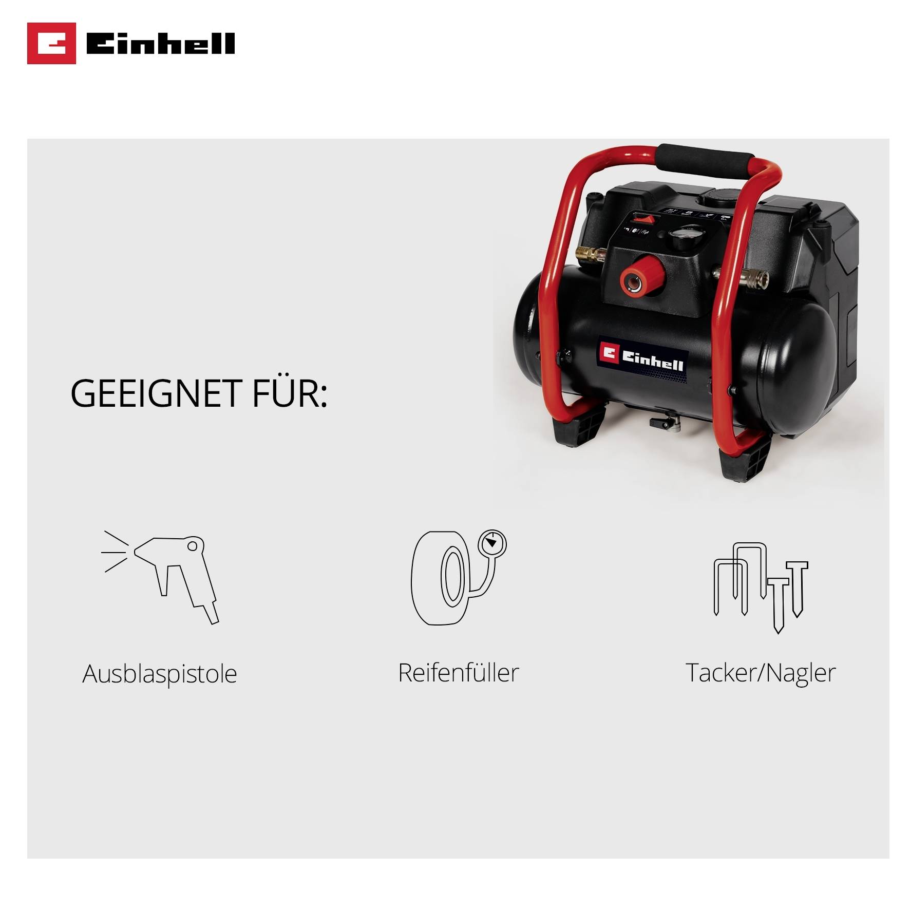Einhell 4020415 Akku-Kompressor TE-AC 36/150 Li OF-Solo 8 bar 1 Zylinder
