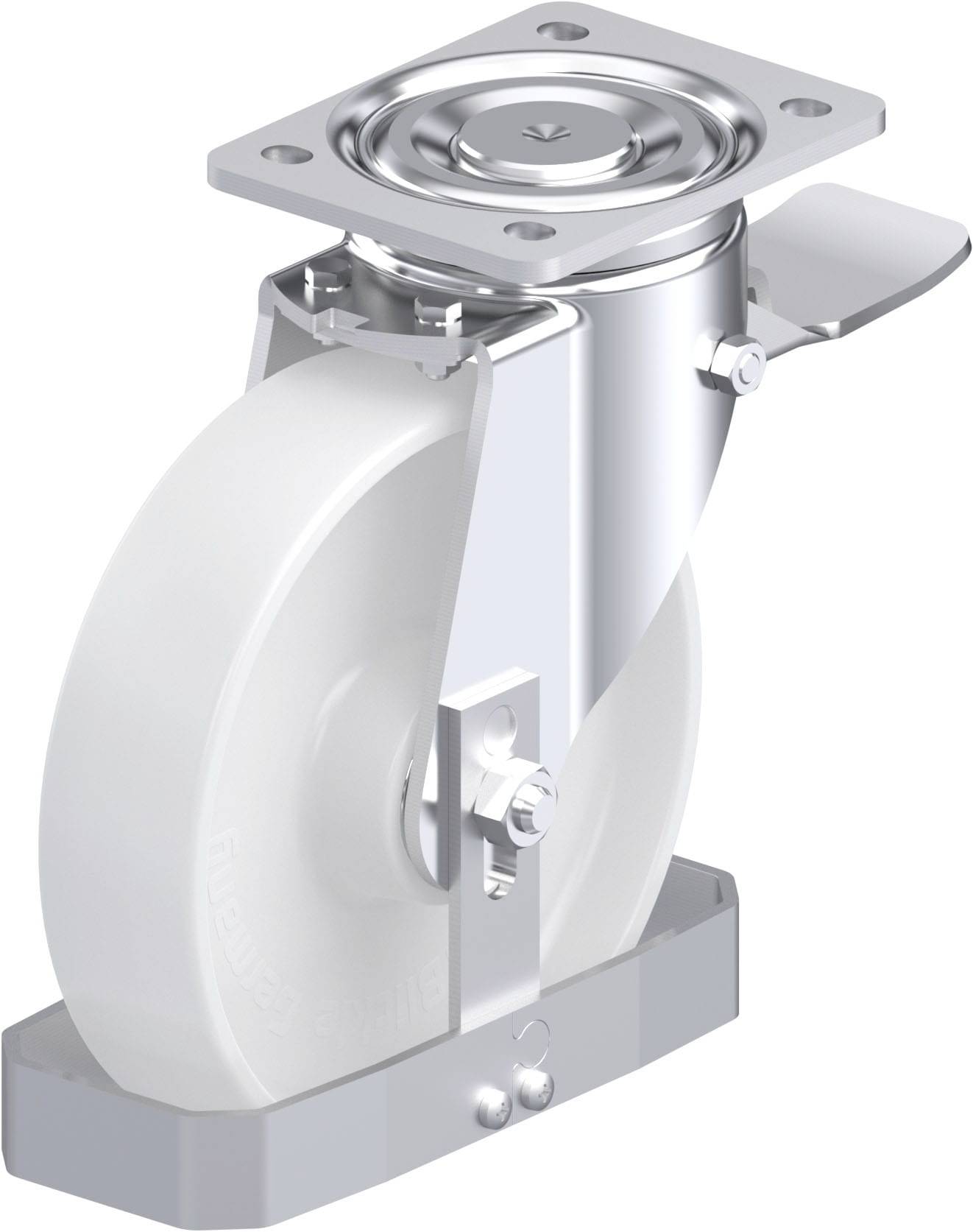 Blickle 843824 LH-PO 200K-ST-FS Stahlblech-Lenkrolle Rad-Durchmesser: 200mm Tragfähigkeit (max.): 600kg 1St.