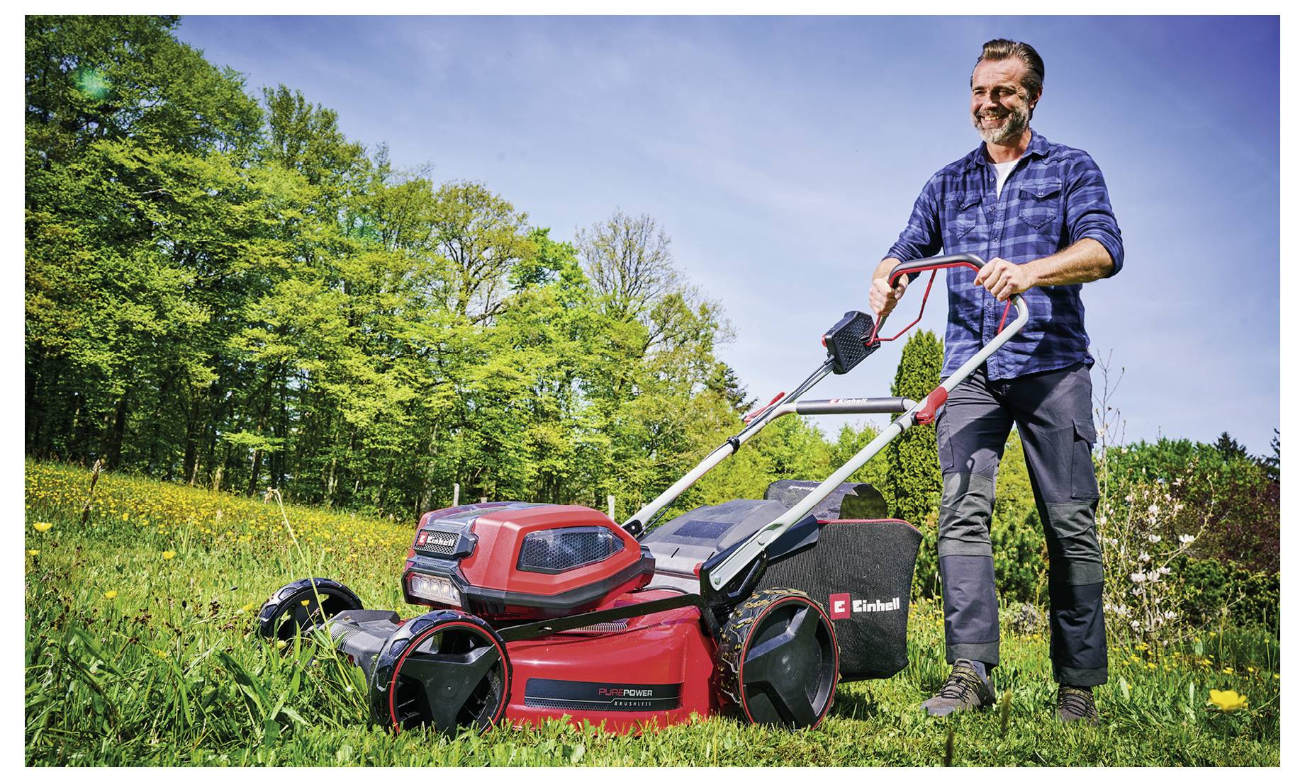 Einhell Professional Power X-Change GP-CM 36/52 S Li BL (4x5,2Ah) Akku Akku-Rasenmäher inkl. 2. Twincharger Ladegerät, inkl.