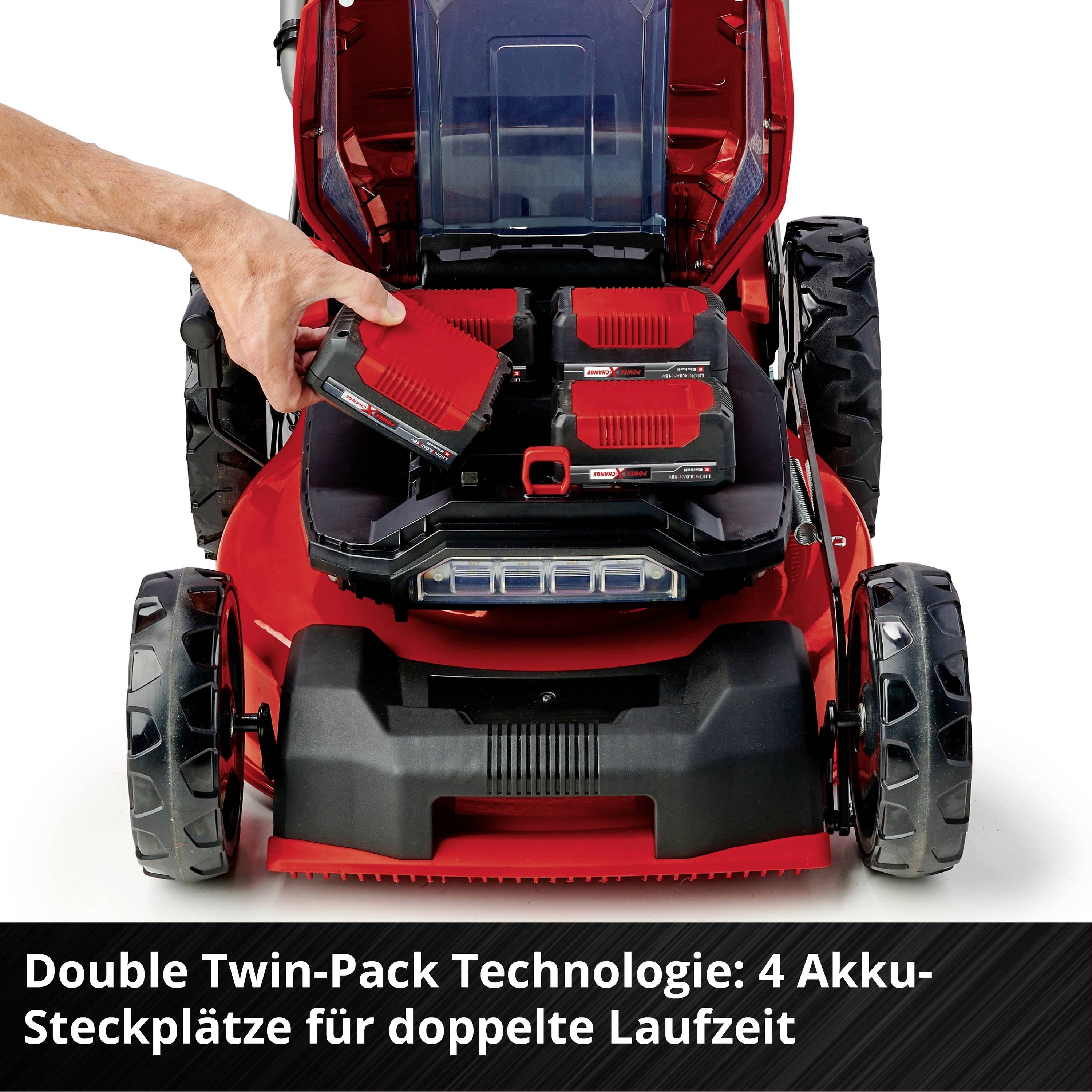 Einhell Professional GP-CM 36/47 S Li BL (4x4,0Ah) Akku Akku-Rasenmäher Einstellbarer Holm, inkl. Akku, inkl. Ladegerät