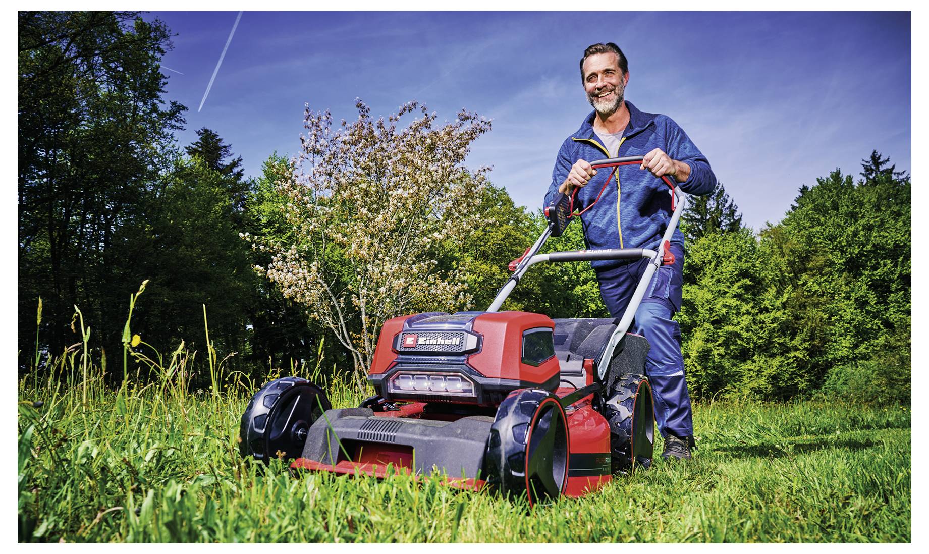 Einhell Professional Power X-Change GP-CM 36/47 S Li BL (4x4,0Ah) Akku Akku-Rasenmäher inkl. 2. Twincharger Ladegerät, inkl.
