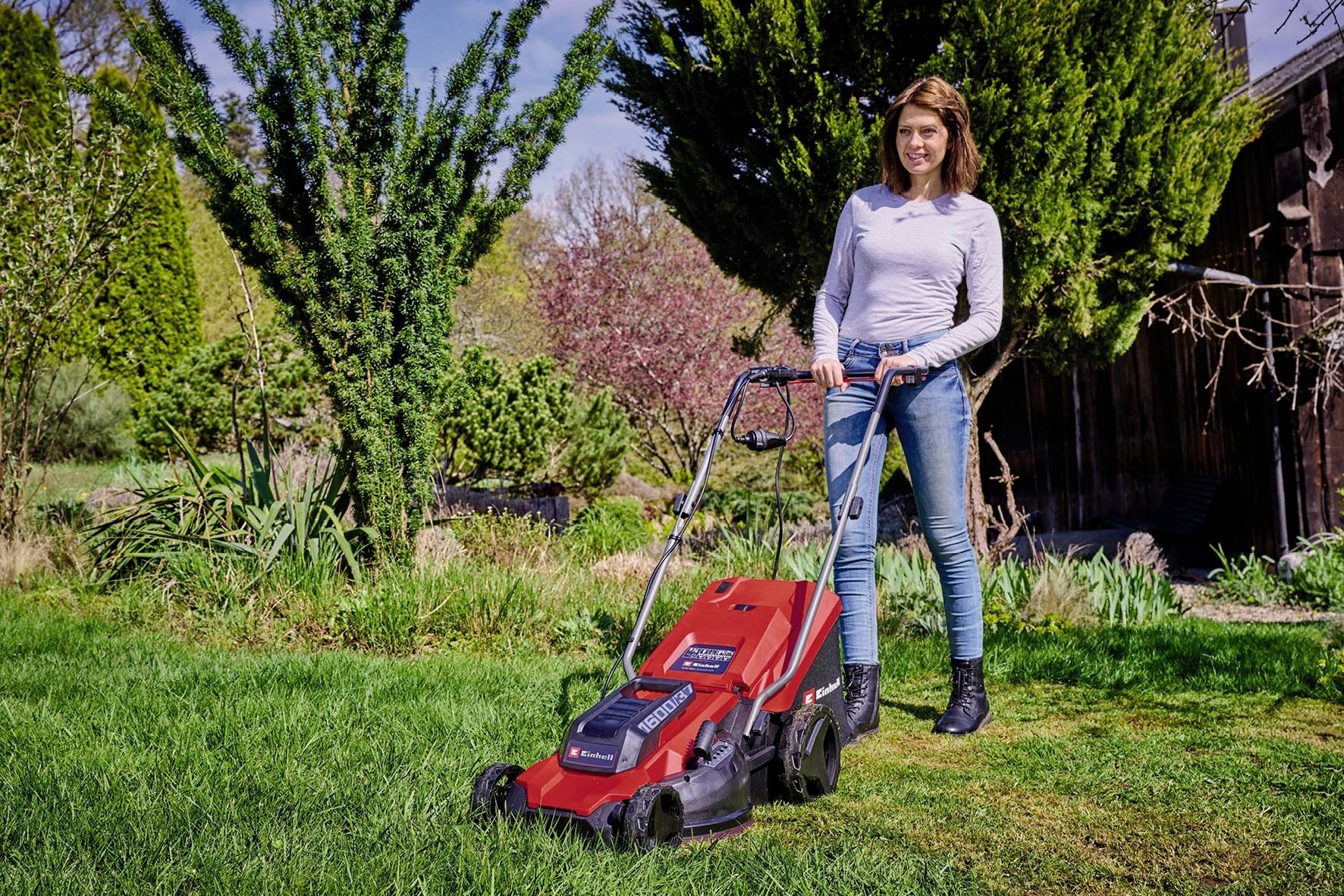 Einhell GC-EM 1600/37 Elektro Rasenmäher mit Schnitthöhenverstellung 1600W Schnittbreite (max.) 37cm