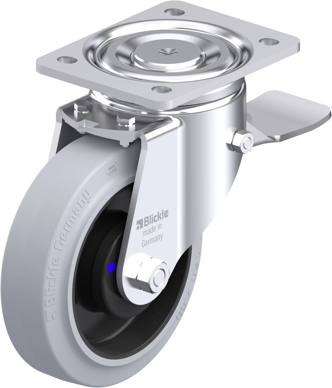 Blickle 310938 LH-POEV 160XKA-ST-SG Stahlblech-Lenkrolle Rad-Durchmesser: 160mm Tragfähigkeit (max.): 400kg 1St.