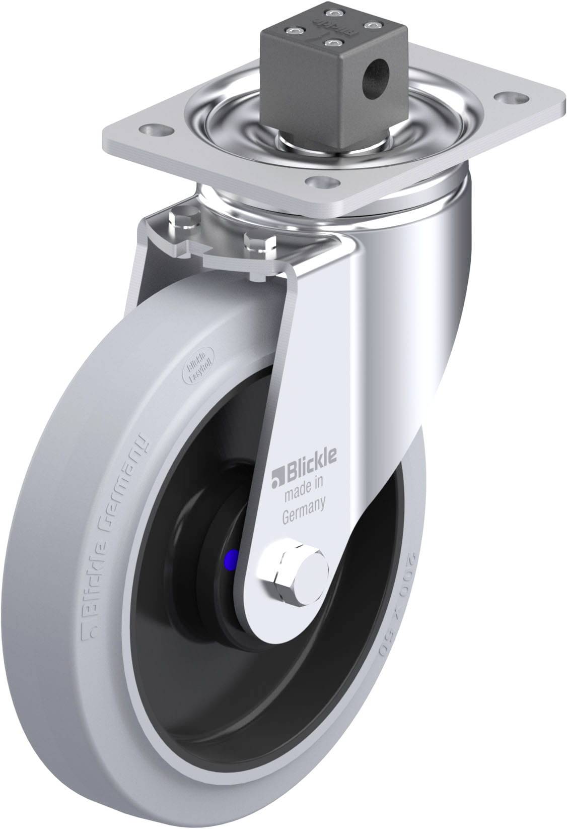 Blickle 851916 LH-POEV 200XKA-CS13-SG Stahlblech-Lenkrolle Rad-Durchmesser: 200mm Tragfähigkeit (max.): 500kg 1St.