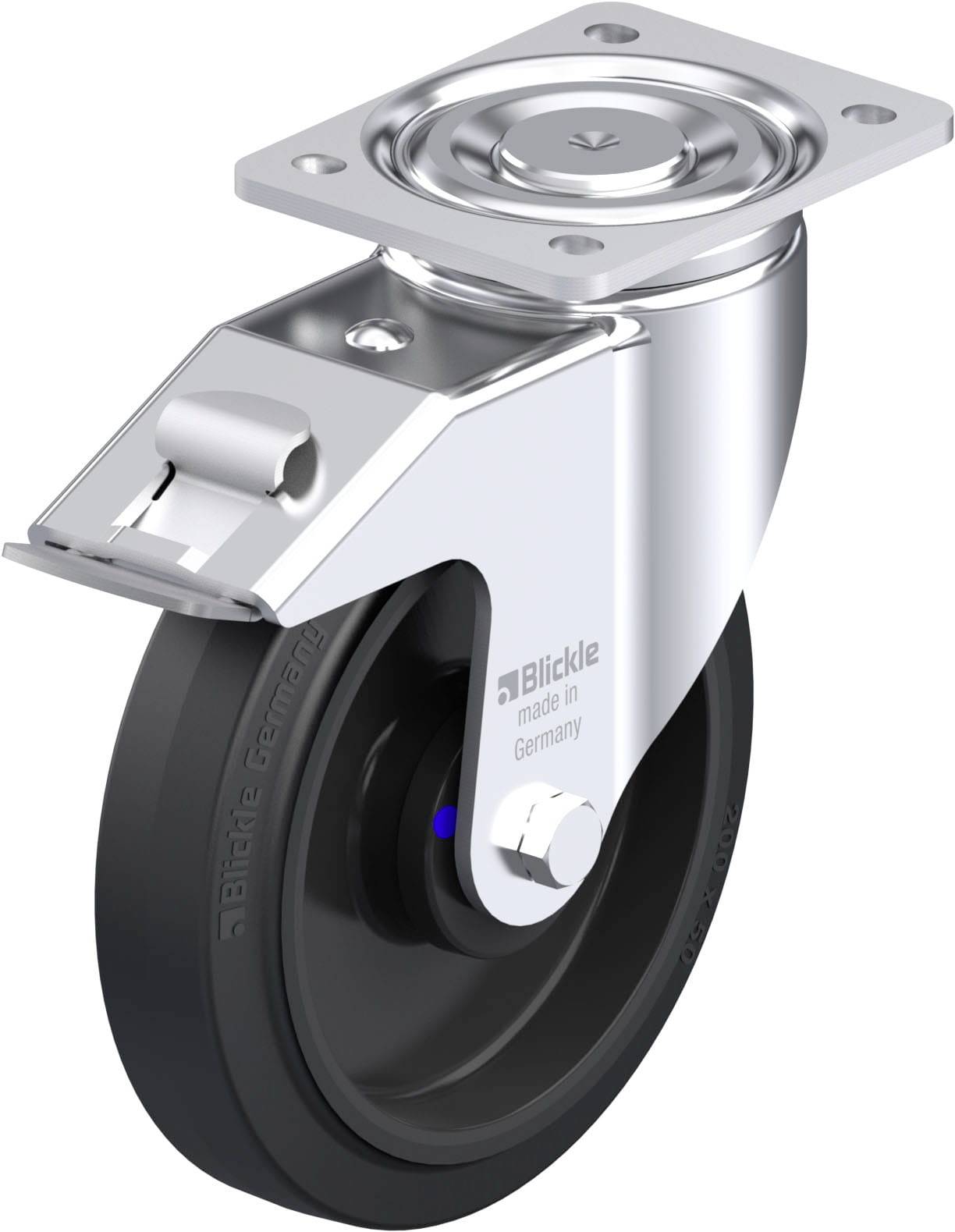 Blickle 851905 LH-POEV 200XKA-FI Stahlblech-Lenkrolle Rad-Durchmesser: 200mm Tragfähigkeit (max.): 500kg 1St.