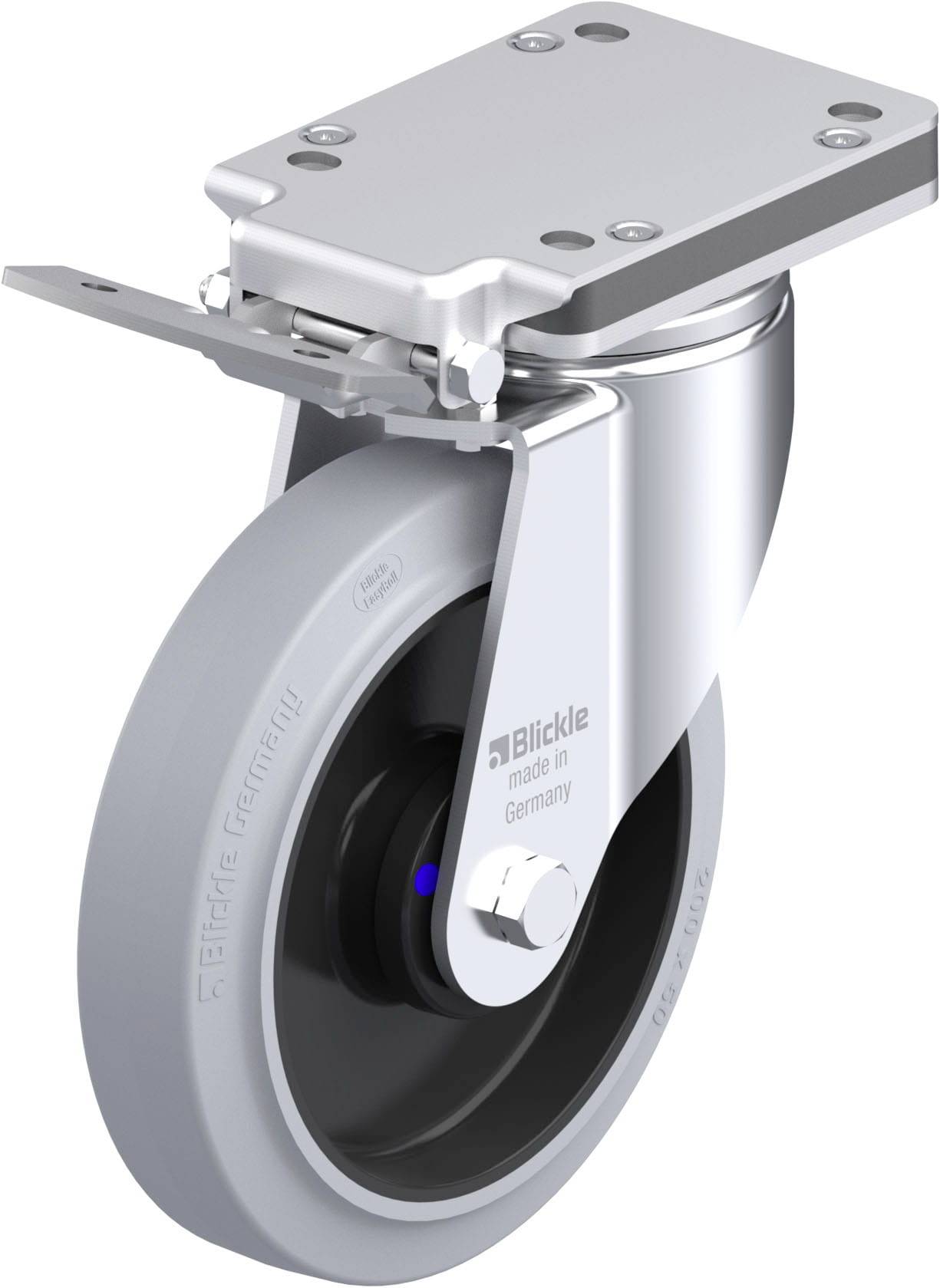 Blickle 851913 LH-POEV 200XKA-IS-SG Stahlblech-Lenkrolle Rad-Durchmesser: 200mm Tragfähigkeit (max.): 500kg 1St.